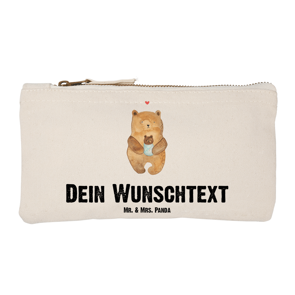 Personalisierte Schminktasche Bär mit Baby Personalisierte Schminktasche, Personalisierte Kosmetiktasche, Personalisierter Kosmetikbeutel, Personalisiertes Stiftemäppchen, Personalisiertes Etui, Personalisierte Federmappe, Personalisierte Makeup Bag, Personalisiertes Schminketui, Personalisiertes Kosmetiketui, Personalisiertes Schlamperetui, Schminktasche mit Namen, Kosmetiktasche mit Namen, Kosmetikbeutel mit Namen, Stiftemäppchen mit Namen, Etui mit Namen, Federmappe mit Namen, Makeup Bg  mit Namen, Schminketui mit Namen, Kosmetiketui mit Namen, Schlamperetui mit Namen, Schminktasche personalisieren, Schminktasche bedrucken, Schminktasche selbst gestalten, Bär, Teddy, Teddybär, Eltern, Mutter, Baby, Taufe, Geburt, Nichte, Neffe, Enkel, Enkelin, Täufling, Geburtstag, Glückwunsch