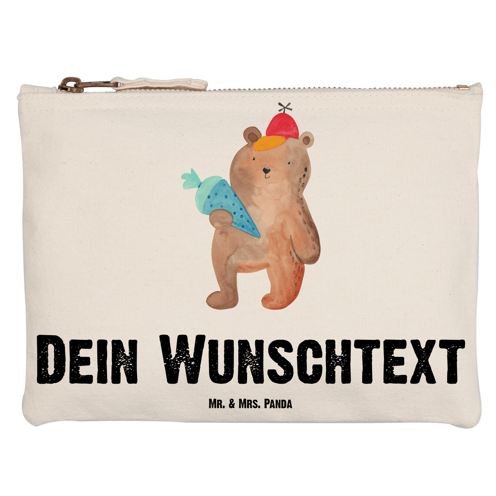 Personalisierte Schminktasche Bär mit Schultüte Personalisierte Schminktasche, Personalisierte Kosmetiktasche, Personalisierter Kosmetikbeutel, Personalisiertes Stiftemäppchen, Personalisiertes Etui, Personalisierte Federmappe, Personalisierte Makeup Bag, Personalisiertes Schminketui, Personalisiertes Kosmetiketui, Personalisiertes Schlamperetui, Schminktasche mit Namen, Kosmetiktasche mit Namen, Kosmetikbeutel mit Namen, Stiftemäppchen mit Namen, Etui mit Namen, Federmappe mit Namen, Makeup Bg  mit Namen, Schminketui mit Namen, Kosmetiketui mit Namen, Schlamperetui mit Namen, Schminktasche personalisieren, Schminktasche bedrucken, Schminktasche selbst gestalten, Bär, Teddy, Teddybär, Bär Motiv, Schultüte, Erster Schultag Geschenk, Einschulung Geschenk, Schule Geschenk, Grundschule, Schulanfang, Schulbeginn