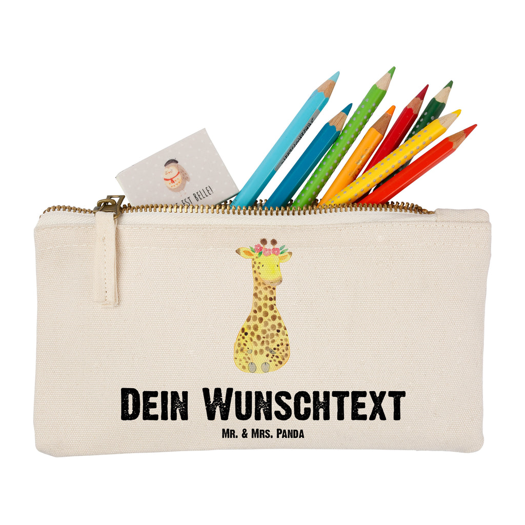 Personalisierte Schminktasche Giraffe Blumenkranz Personalisierte Schminktasche, Personalisierte Kosmetiktasche, Personalisierter Kosmetikbeutel, Personalisiertes Stiftemäppchen, Personalisiertes Etui, Personalisierte Federmappe, Personalisierte Makeup Bag, Personalisiertes Schminketui, Personalisiertes Kosmetiketui, Personalisiertes Schlamperetui, Schminktasche mit Namen, Kosmetiktasche mit Namen, Kosmetikbeutel mit Namen, Stiftemäppchen mit Namen, Etui mit Namen, Federmappe mit Namen, Makeup Bg  mit Namen, Schminketui mit Namen, Kosmetiketui mit Namen, Schlamperetui mit Namen, Schminktasche personalisieren, Schminktasche bedrucken, Schminktasche selbst gestalten, Afrika, Wildtiere, Giraffe, Blumenkranz, Abenteurer, Selbstliebe, Freundin