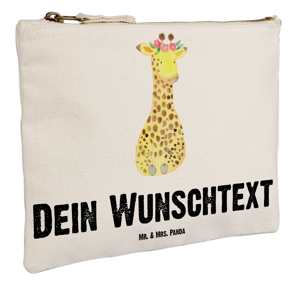 Personalisierte Schminktasche Giraffe Blumenkranz Personalisierte Schminktasche, Personalisierte Kosmetiktasche, Personalisierter Kosmetikbeutel, Personalisiertes Stiftemäppchen, Personalisiertes Etui, Personalisierte Federmappe, Personalisierte Makeup Bag, Personalisiertes Schminketui, Personalisiertes Kosmetiketui, Personalisiertes Schlamperetui, Schminktasche mit Namen, Kosmetiktasche mit Namen, Kosmetikbeutel mit Namen, Stiftemäppchen mit Namen, Etui mit Namen, Federmappe mit Namen, Makeup Bg  mit Namen, Schminketui mit Namen, Kosmetiketui mit Namen, Schlamperetui mit Namen, Schminktasche personalisieren, Schminktasche bedrucken, Schminktasche selbst gestalten, Afrika, Wildtiere, Giraffe, Blumenkranz, Abenteurer, Selbstliebe, Freundin