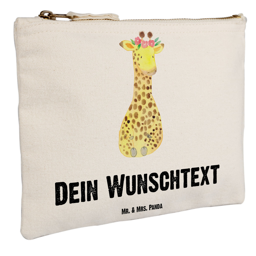 Personalisierte Schminktasche Giraffe Blumenkranz Personalisierte Schminktasche, Personalisierte Kosmetiktasche, Personalisierter Kosmetikbeutel, Personalisiertes Stiftemäppchen, Personalisiertes Etui, Personalisierte Federmappe, Personalisierte Makeup Bag, Personalisiertes Schminketui, Personalisiertes Kosmetiketui, Personalisiertes Schlamperetui, Schminktasche mit Namen, Kosmetiktasche mit Namen, Kosmetikbeutel mit Namen, Stiftemäppchen mit Namen, Etui mit Namen, Federmappe mit Namen, Makeup Bg  mit Namen, Schminketui mit Namen, Kosmetiketui mit Namen, Schlamperetui mit Namen, Schminktasche personalisieren, Schminktasche bedrucken, Schminktasche selbst gestalten, Afrika, Wildtiere, Giraffe, Blumenkranz, Abenteurer, Selbstliebe, Freundin