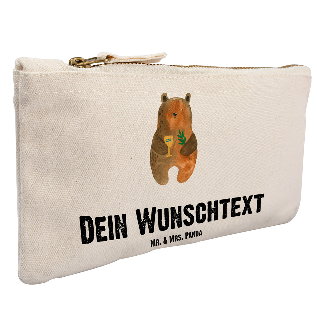 Personalisierte Schminktasche Konfirmation-Bär Personalisierte Schminktasche, Personalisierte Kosmetiktasche, Personalisierter Kosmetikbeutel, Personalisiertes Stiftemäppchen, Personalisiertes Etui, Personalisierte Federmappe, Personalisierte Makeup Bag, Personalisiertes Schminketui, Personalisiertes Kosmetiketui, Personalisiertes Schlamperetui, Schminktasche mit Namen, Kosmetiktasche mit Namen, Kosmetikbeutel mit Namen, Stiftemäppchen mit Namen, Etui mit Namen, Federmappe mit Namen, Makeup Bg  mit Namen, Schminketui mit Namen, Kosmetiketui mit Namen, Schlamperetui mit Namen, Schminktasche personalisieren, Schminktasche bedrucken, Schminktasche selbst gestalten, Bär, Teddy, Teddybär, Konfirmation, Kirche, evangelisch, Gottesdienst