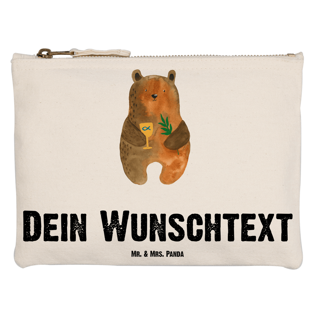Personalisierte Schminktasche Konfirmation-Bär Personalisierte Schminktasche, Personalisierte Kosmetiktasche, Personalisierter Kosmetikbeutel, Personalisiertes Stiftemäppchen, Personalisiertes Etui, Personalisierte Federmappe, Personalisierte Makeup Bag, Personalisiertes Schminketui, Personalisiertes Kosmetiketui, Personalisiertes Schlamperetui, Schminktasche mit Namen, Kosmetiktasche mit Namen, Kosmetikbeutel mit Namen, Stiftemäppchen mit Namen, Etui mit Namen, Federmappe mit Namen, Makeup Bg  mit Namen, Schminketui mit Namen, Kosmetiketui mit Namen, Schlamperetui mit Namen, Schminktasche personalisieren, Schminktasche bedrucken, Schminktasche selbst gestalten, Bär, Teddy, Teddybär, Konfirmation, Kirche, evangelisch, Gottesdienst