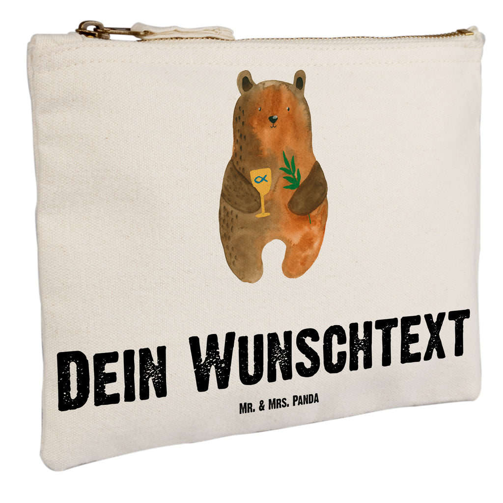 Personalisierte Schminktasche Konfirmation-Bär Personalisierte Schminktasche, Personalisierte Kosmetiktasche, Personalisierter Kosmetikbeutel, Personalisiertes Stiftemäppchen, Personalisiertes Etui, Personalisierte Federmappe, Personalisierte Makeup Bag, Personalisiertes Schminketui, Personalisiertes Kosmetiketui, Personalisiertes Schlamperetui, Schminktasche mit Namen, Kosmetiktasche mit Namen, Kosmetikbeutel mit Namen, Stiftemäppchen mit Namen, Etui mit Namen, Federmappe mit Namen, Makeup Bg  mit Namen, Schminketui mit Namen, Kosmetiketui mit Namen, Schlamperetui mit Namen, Schminktasche personalisieren, Schminktasche bedrucken, Schminktasche selbst gestalten, Bär, Teddy, Teddybär, Konfirmation, Kirche, evangelisch, Gottesdienst