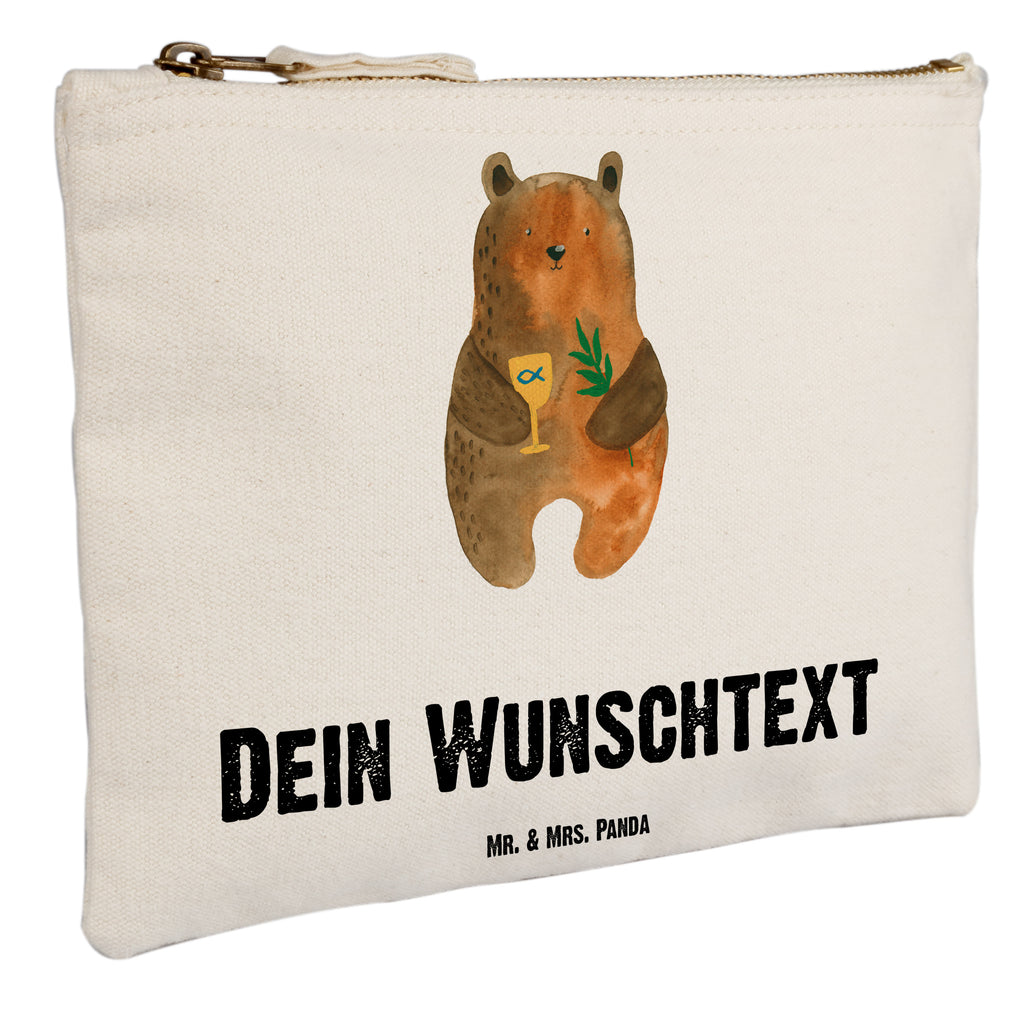 Personalisierte Schminktasche Konfirmation-Bär Personalisierte Schminktasche, Personalisierte Kosmetiktasche, Personalisierter Kosmetikbeutel, Personalisiertes Stiftemäppchen, Personalisiertes Etui, Personalisierte Federmappe, Personalisierte Makeup Bag, Personalisiertes Schminketui, Personalisiertes Kosmetiketui, Personalisiertes Schlamperetui, Schminktasche mit Namen, Kosmetiktasche mit Namen, Kosmetikbeutel mit Namen, Stiftemäppchen mit Namen, Etui mit Namen, Federmappe mit Namen, Makeup Bg  mit Namen, Schminketui mit Namen, Kosmetiketui mit Namen, Schlamperetui mit Namen, Schminktasche personalisieren, Schminktasche bedrucken, Schminktasche selbst gestalten, Bär, Teddy, Teddybär, Konfirmation, Kirche, evangelisch, Gottesdienst
