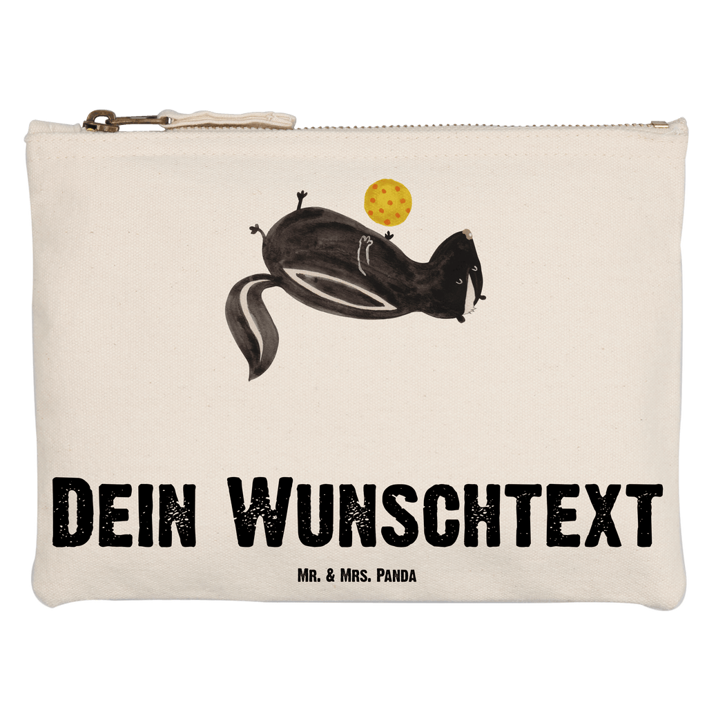 Personalisierte Schminktasche Stinktier Ball Personalisierte Schminktasche, Personalisierte Kosmetiktasche, Personalisierter Kosmetikbeutel, Personalisiertes Stiftemäppchen, Personalisiertes Etui, Personalisierte Federmappe, Personalisierte Makeup Bag, Personalisiertes Schminketui, Personalisiertes Kosmetiketui, Personalisiertes Schlamperetui, Schminktasche mit Namen, Kosmetiktasche mit Namen, Kosmetikbeutel mit Namen, Stiftemäppchen mit Namen, Etui mit Namen, Federmappe mit Namen, Makeup Bg  mit Namen, Schminketui mit Namen, Kosmetiketui mit Namen, Schlamperetui mit Namen, Schminktasche personalisieren, Schminktasche bedrucken, Schminktasche selbst gestalten, Stinktier, Skunk, Wildtier, Raubtier, Stinker, Stinki, verspielt, Weisheit