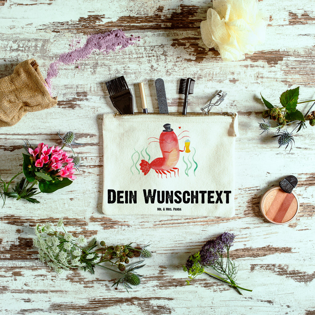 Personalisierte Schminktasche Hummer mit Weizen Personalisierte Schminktasche, Personalisierte Kosmetiktasche, Personalisierter Kosmetikbeutel, Personalisiertes Stiftemäppchen, Personalisiertes Etui, Personalisierte Federmappe, Personalisierte Makeup Bag, Personalisiertes Schminketui, Personalisiertes Kosmetiketui, Personalisiertes Schlamperetui, Schminktasche mit Namen, Kosmetiktasche mit Namen, Kosmetikbeutel mit Namen, Stiftemäppchen mit Namen, Etui mit Namen, Federmappe mit Namen, Makeup Bg  mit Namen, Schminketui mit Namen, Kosmetiketui mit Namen, Schlamperetui mit Namen, Schminktasche personalisieren, Schminktasche bedrucken, Schminktasche selbst gestalten, Meerestiere, Meer, Urlaub, Garnele, Garnelen, Bier, Kochen, Männerhaushalt, Junggeselle, Junggesellin, Bierliebhaber, Kneipe, Gasthaus, Wirtschaft