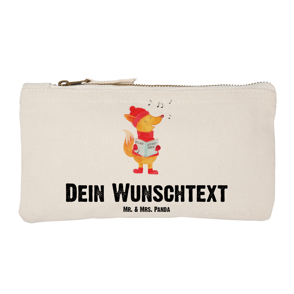 Personalisierte Schminktasche Fuchs Sänger Personalisierte Schminktasche, Personalisierte Kosmetiktasche, Personalisierter Kosmetikbeutel, Personalisiertes Stiftemäppchen, Personalisiertes Etui, Personalisierte Federmappe, Personalisierte Makeup Bag, Personalisiertes Schminketui, Personalisiertes Kosmetiketui, Personalisiertes Schlamperetui, Schminktasche mit Namen, Kosmetiktasche mit Namen, Kosmetikbeutel mit Namen, Stiftemäppchen mit Namen, Etui mit Namen, Federmappe mit Namen, Makeup Bg  mit Namen, Schminketui mit Namen, Kosmetiketui mit Namen, Schlamperetui mit Namen, Schminktasche personalisieren, Schminktasche bedrucken, Schminktasche selbst gestalten, Winter, Weihnachten, Weihnachtsdeko, Nikolaus, Advent, Heiligabend, Wintermotiv, Fuchs, Füchse, Sänger, Geschenk Sänger, Singen, Weihnachtslieder