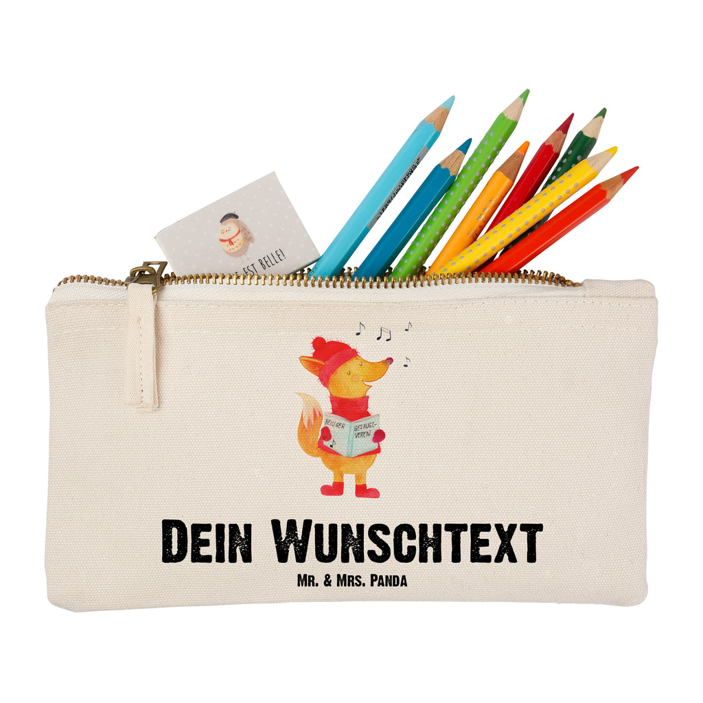 Personalisierte Schminktasche Fuchs Sänger Personalisierte Schminktasche, Personalisierte Kosmetiktasche, Personalisierter Kosmetikbeutel, Personalisiertes Stiftemäppchen, Personalisiertes Etui, Personalisierte Federmappe, Personalisierte Makeup Bag, Personalisiertes Schminketui, Personalisiertes Kosmetiketui, Personalisiertes Schlamperetui, Schminktasche mit Namen, Kosmetiktasche mit Namen, Kosmetikbeutel mit Namen, Stiftemäppchen mit Namen, Etui mit Namen, Federmappe mit Namen, Makeup Bg  mit Namen, Schminketui mit Namen, Kosmetiketui mit Namen, Schlamperetui mit Namen, Schminktasche personalisieren, Schminktasche bedrucken, Schminktasche selbst gestalten, Winter, Weihnachten, Weihnachtsdeko, Nikolaus, Advent, Heiligabend, Wintermotiv, Fuchs, Füchse, Sänger, Geschenk Sänger, Singen, Weihnachtslieder