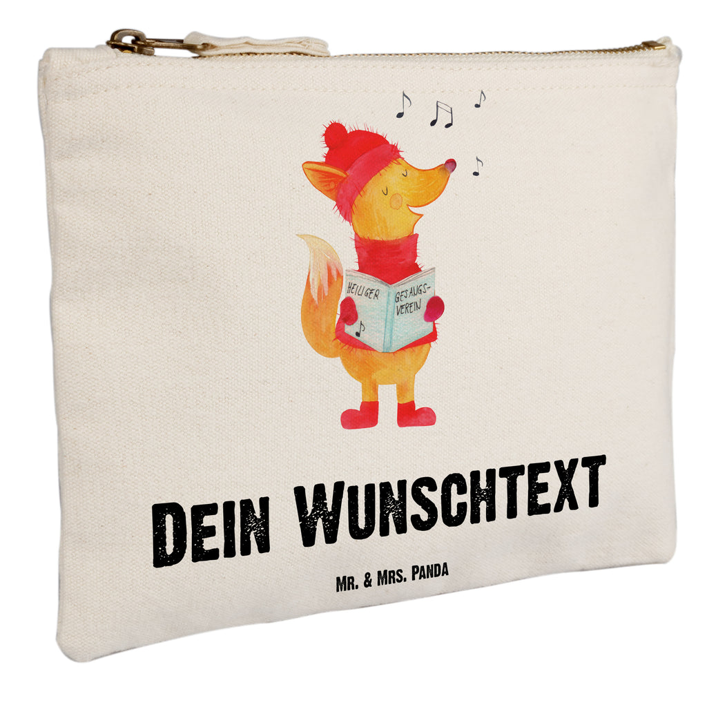 Personalisierte Schminktasche Fuchs Sänger Personalisierte Schminktasche, Personalisierte Kosmetiktasche, Personalisierter Kosmetikbeutel, Personalisiertes Stiftemäppchen, Personalisiertes Etui, Personalisierte Federmappe, Personalisierte Makeup Bag, Personalisiertes Schminketui, Personalisiertes Kosmetiketui, Personalisiertes Schlamperetui, Schminktasche mit Namen, Kosmetiktasche mit Namen, Kosmetikbeutel mit Namen, Stiftemäppchen mit Namen, Etui mit Namen, Federmappe mit Namen, Makeup Bg  mit Namen, Schminketui mit Namen, Kosmetiketui mit Namen, Schlamperetui mit Namen, Schminktasche personalisieren, Schminktasche bedrucken, Schminktasche selbst gestalten, Winter, Weihnachten, Weihnachtsdeko, Nikolaus, Advent, Heiligabend, Wintermotiv, Fuchs, Füchse, Sänger, Geschenk Sänger, Singen, Weihnachtslieder