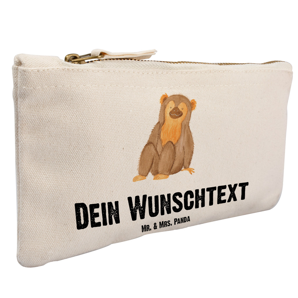 Personalisierte Schminktasche Affe Personalisierte Schminktasche, Personalisierte Kosmetiktasche, Personalisierter Kosmetikbeutel, Personalisiertes Stiftemäppchen, Personalisiertes Etui, Personalisierte Federmappe, Personalisierte Makeup Bag, Personalisiertes Schminketui, Personalisiertes Kosmetiketui, Personalisiertes Schlamperetui, Schminktasche mit Namen, Kosmetiktasche mit Namen, Kosmetikbeutel mit Namen, Stiftemäppchen mit Namen, Etui mit Namen, Federmappe mit Namen, Makeup Bg  mit Namen, Schminketui mit Namen, Kosmetiketui mit Namen, Schlamperetui mit Namen, Schminktasche personalisieren, Schminktasche bedrucken, Schminktasche selbst gestalten, Afrika, Wildtiere, Affe, Äffchen, Affen, Selbstliebe, Respekt, Motivation, Selbstachtung, Liebe, Selbstbewusstsein, Selfcare