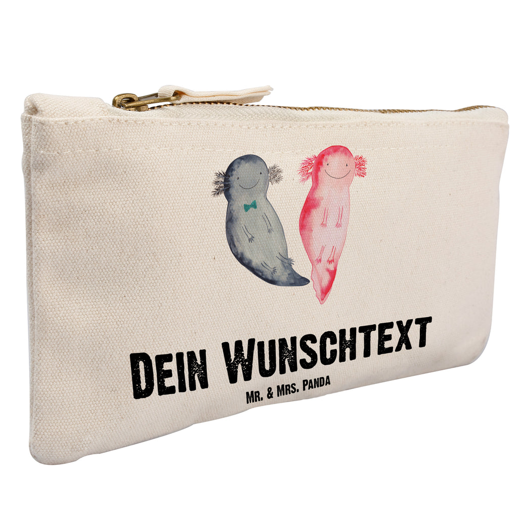 Personalisierte Schminktasche Axolotl Axel+Lotte Personalisierte Schminktasche, Personalisierte Kosmetiktasche, Personalisierter Kosmetikbeutel, Personalisiertes Stiftemäppchen, Personalisiertes Etui, Personalisierte Federmappe, Personalisierte Makeup Bag, Personalisiertes Schminketui, Personalisiertes Kosmetiketui, Personalisiertes Schlamperetui, Schminktasche mit Namen, Kosmetiktasche mit Namen, Kosmetikbeutel mit Namen, Stiftemäppchen mit Namen, Etui mit Namen, Federmappe mit Namen, Makeup Bg  mit Namen, Schminketui mit Namen, Kosmetiketui mit Namen, Schlamperetui mit Namen, Schminktasche personalisieren, Schminktasche bedrucken, Schminktasche selbst gestalten, Axolotl, Molch, Axolot, Schwanzlurch, Lurch, Lurche, Liebe, große Liebe, Liebesbeweis, Freund, Verlobter, Ehemann, Jahrestag, Valentinstag
