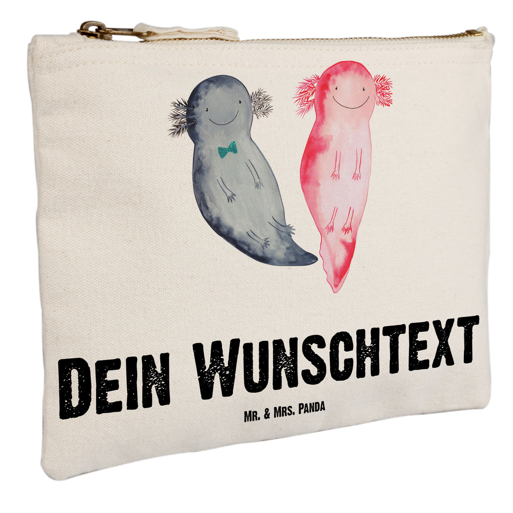 Personalisierte Schminktasche Axolotl Axel+Lotte Personalisierte Schminktasche, Personalisierte Kosmetiktasche, Personalisierter Kosmetikbeutel, Personalisiertes Stiftemäppchen, Personalisiertes Etui, Personalisierte Federmappe, Personalisierte Makeup Bag, Personalisiertes Schminketui, Personalisiertes Kosmetiketui, Personalisiertes Schlamperetui, Schminktasche mit Namen, Kosmetiktasche mit Namen, Kosmetikbeutel mit Namen, Stiftemäppchen mit Namen, Etui mit Namen, Federmappe mit Namen, Makeup Bg  mit Namen, Schminketui mit Namen, Kosmetiketui mit Namen, Schlamperetui mit Namen, Schminktasche personalisieren, Schminktasche bedrucken, Schminktasche selbst gestalten, Axolotl, Molch, Axolot, Schwanzlurch, Lurch, Lurche, Liebe, große Liebe, Liebesbeweis, Freund, Verlobter, Ehemann, Jahrestag, Valentinstag