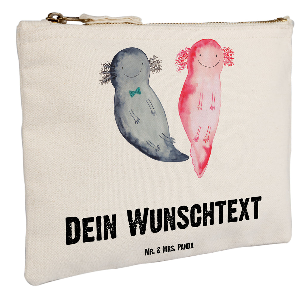 Personalisierte Schminktasche Axolotl Axel+Lotte Personalisierte Schminktasche, Personalisierte Kosmetiktasche, Personalisierter Kosmetikbeutel, Personalisiertes Stiftemäppchen, Personalisiertes Etui, Personalisierte Federmappe, Personalisierte Makeup Bag, Personalisiertes Schminketui, Personalisiertes Kosmetiketui, Personalisiertes Schlamperetui, Schminktasche mit Namen, Kosmetiktasche mit Namen, Kosmetikbeutel mit Namen, Stiftemäppchen mit Namen, Etui mit Namen, Federmappe mit Namen, Makeup Bg  mit Namen, Schminketui mit Namen, Kosmetiketui mit Namen, Schlamperetui mit Namen, Schminktasche personalisieren, Schminktasche bedrucken, Schminktasche selbst gestalten, Axolotl, Molch, Axolot, Schwanzlurch, Lurch, Lurche, Liebe, große Liebe, Liebesbeweis, Freund, Verlobter, Ehemann, Jahrestag, Valentinstag