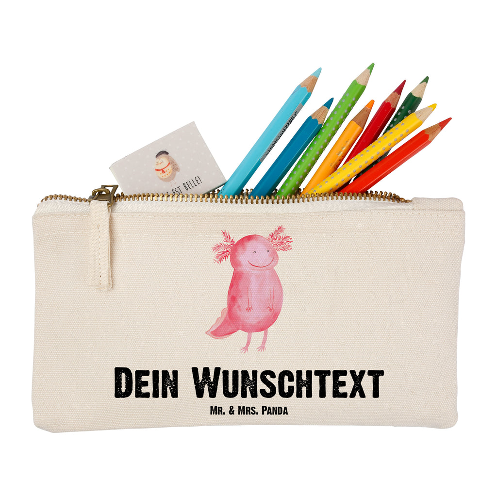 Personalisierte Schminktasche Axolotl glücklich Personalisierte Schminktasche, Personalisierte Kosmetiktasche, Personalisierter Kosmetikbeutel, Personalisiertes Stiftemäppchen, Personalisiertes Etui, Personalisierte Federmappe, Personalisierte Makeup Bag, Personalisiertes Schminketui, Personalisiertes Kosmetiketui, Personalisiertes Schlamperetui, Schminktasche mit Namen, Kosmetiktasche mit Namen, Kosmetikbeutel mit Namen, Stiftemäppchen mit Namen, Etui mit Namen, Federmappe mit Namen, Makeup Bg  mit Namen, Schminketui mit Namen, Kosmetiketui mit Namen, Schlamperetui mit Namen, Schminktasche personalisieren, Schminktasche bedrucken, Schminktasche selbst gestalten, Axolotl, Molch, Axolot, Schwanzlurch, Lurch, Lurche, Motivation, gute Laune
