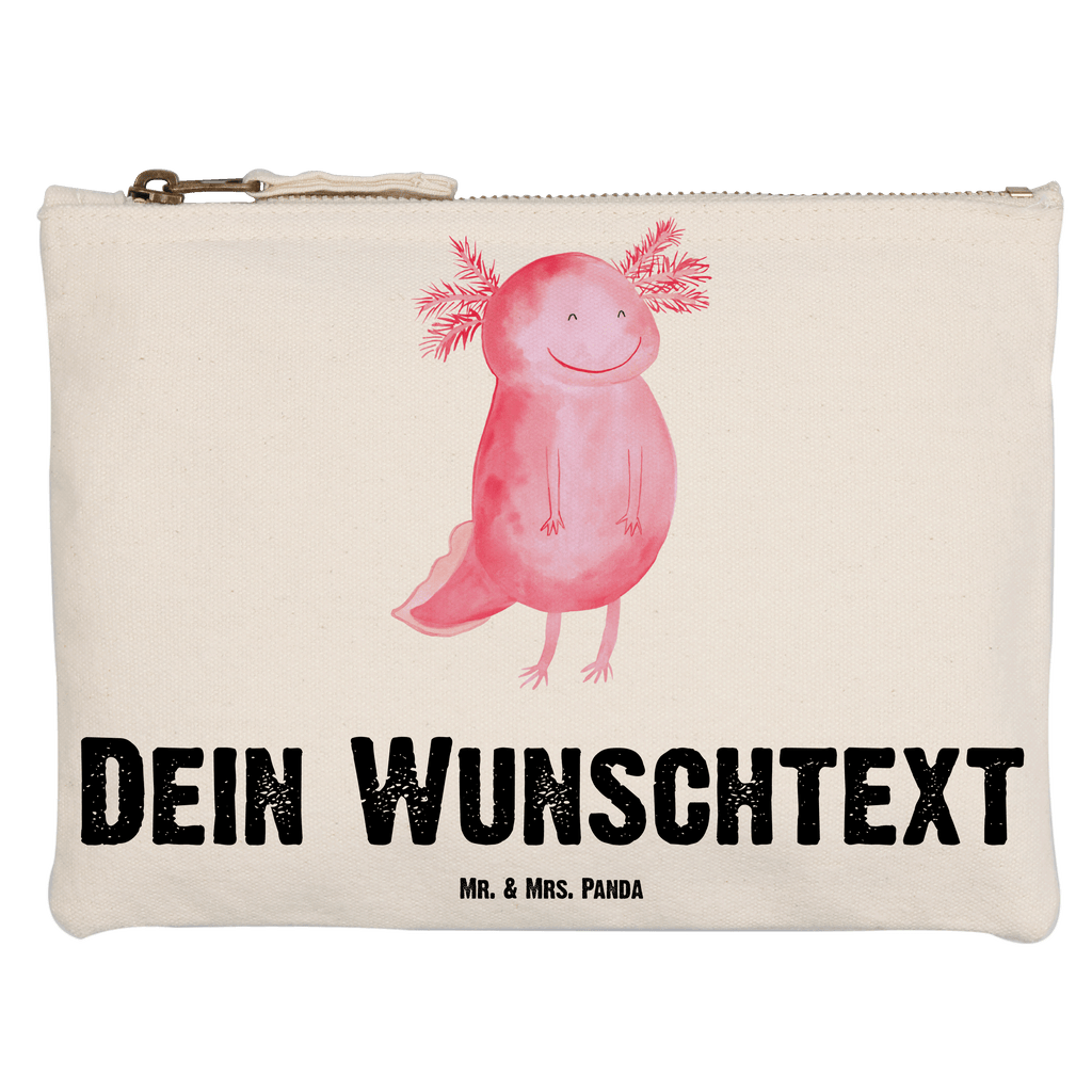 Personalisierte Schminktasche Axolotl glücklich Personalisierte Schminktasche, Personalisierte Kosmetiktasche, Personalisierter Kosmetikbeutel, Personalisiertes Stiftemäppchen, Personalisiertes Etui, Personalisierte Federmappe, Personalisierte Makeup Bag, Personalisiertes Schminketui, Personalisiertes Kosmetiketui, Personalisiertes Schlamperetui, Schminktasche mit Namen, Kosmetiktasche mit Namen, Kosmetikbeutel mit Namen, Stiftemäppchen mit Namen, Etui mit Namen, Federmappe mit Namen, Makeup Bg  mit Namen, Schminketui mit Namen, Kosmetiketui mit Namen, Schlamperetui mit Namen, Schminktasche personalisieren, Schminktasche bedrucken, Schminktasche selbst gestalten, Axolotl, Molch, Axolot, Schwanzlurch, Lurch, Lurche, Motivation, gute Laune