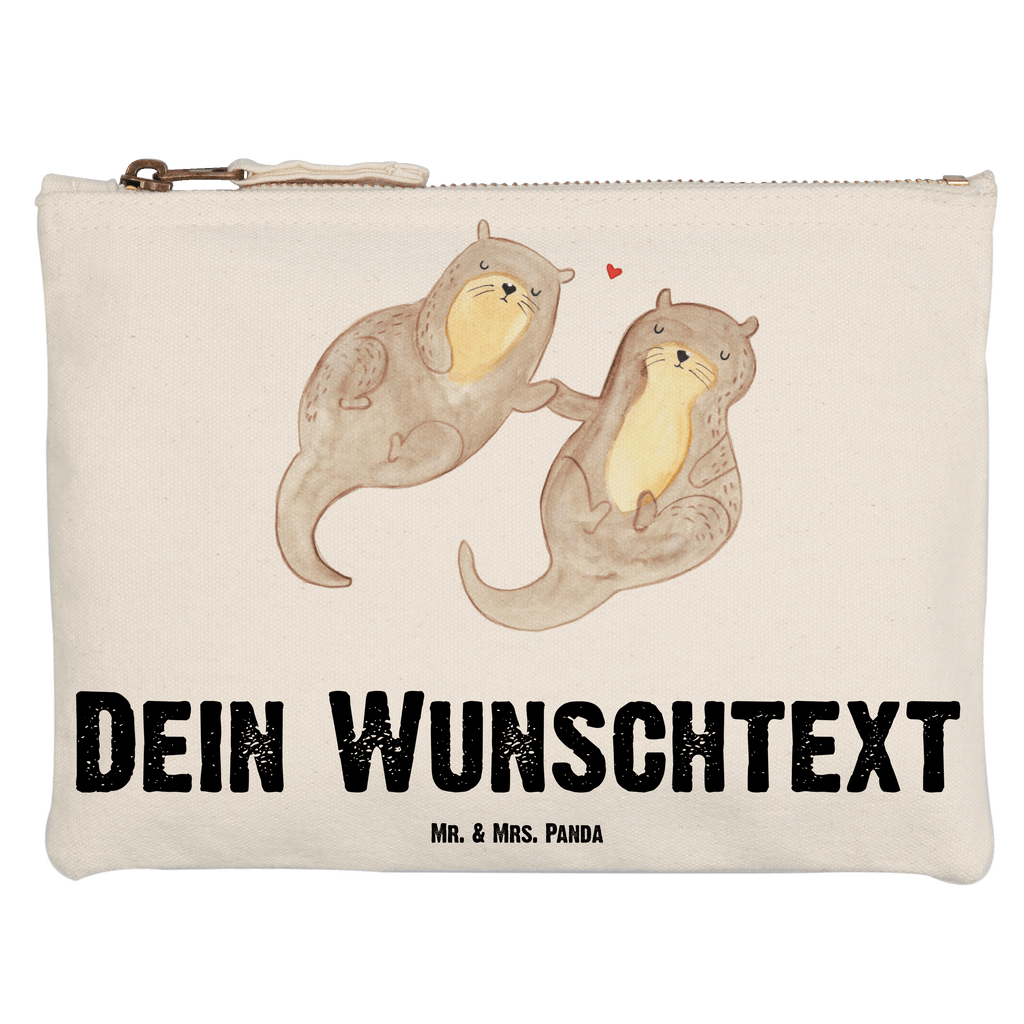 Personalisierte Schminktasche Otter händchenhaltend Personalisierte Schminktasche, Personalisierte Kosmetiktasche, Personalisierter Kosmetikbeutel, Personalisiertes Stiftemäppchen, Personalisiertes Etui, Personalisierte Federmappe, Personalisierte Makeup Bag, Personalisiertes Schminketui, Personalisiertes Kosmetiketui, Personalisiertes Schlamperetui, Schminktasche mit Namen, Kosmetiktasche mit Namen, Kosmetikbeutel mit Namen, Stiftemäppchen mit Namen, Etui mit Namen, Federmappe mit Namen, Makeup Bg  mit Namen, Schminketui mit Namen, Kosmetiketui mit Namen, Schlamperetui mit Namen, Schminktasche personalisieren, Schminktasche bedrucken, Schminktasche selbst gestalten, Otter, Fischotter, Seeotter, Otter Seeotter See Otter
