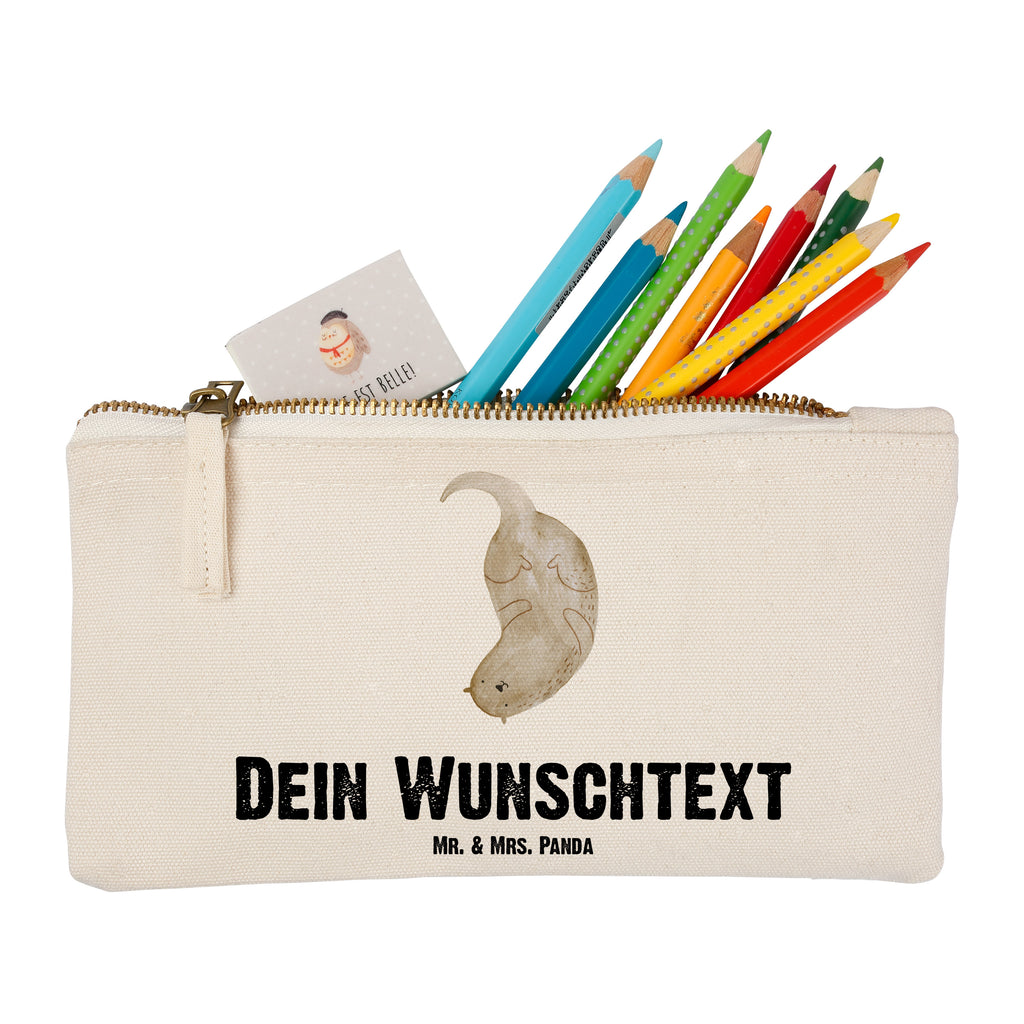 Personalisierte Schminktasche Otter kopfüber Personalisierte Schminktasche, Personalisierte Kosmetiktasche, Personalisierter Kosmetikbeutel, Personalisiertes Stiftemäppchen, Personalisiertes Etui, Personalisierte Federmappe, Personalisierte Makeup Bag, Personalisiertes Schminketui, Personalisiertes Kosmetiketui, Personalisiertes Schlamperetui, Schminktasche mit Namen, Kosmetiktasche mit Namen, Kosmetikbeutel mit Namen, Stiftemäppchen mit Namen, Etui mit Namen, Federmappe mit Namen, Makeup Bg  mit Namen, Schminketui mit Namen, Kosmetiketui mit Namen, Schlamperetui mit Namen, Schminktasche personalisieren, Schminktasche bedrucken, Schminktasche selbst gestalten, Otter, Fischotter, Seeotter, Otter Seeotter See Otter