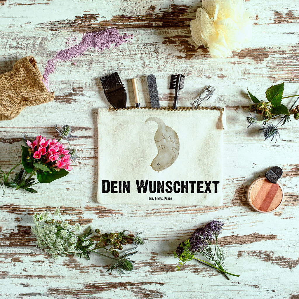 Personalisierte Schminktasche Otter kopfüber Personalisierte Schminktasche, Personalisierte Kosmetiktasche, Personalisierter Kosmetikbeutel, Personalisiertes Stiftemäppchen, Personalisiertes Etui, Personalisierte Federmappe, Personalisierte Makeup Bag, Personalisiertes Schminketui, Personalisiertes Kosmetiketui, Personalisiertes Schlamperetui, Schminktasche mit Namen, Kosmetiktasche mit Namen, Kosmetikbeutel mit Namen, Stiftemäppchen mit Namen, Etui mit Namen, Federmappe mit Namen, Makeup Bg  mit Namen, Schminketui mit Namen, Kosmetiketui mit Namen, Schlamperetui mit Namen, Schminktasche personalisieren, Schminktasche bedrucken, Schminktasche selbst gestalten, Otter, Fischotter, Seeotter, Otter Seeotter See Otter