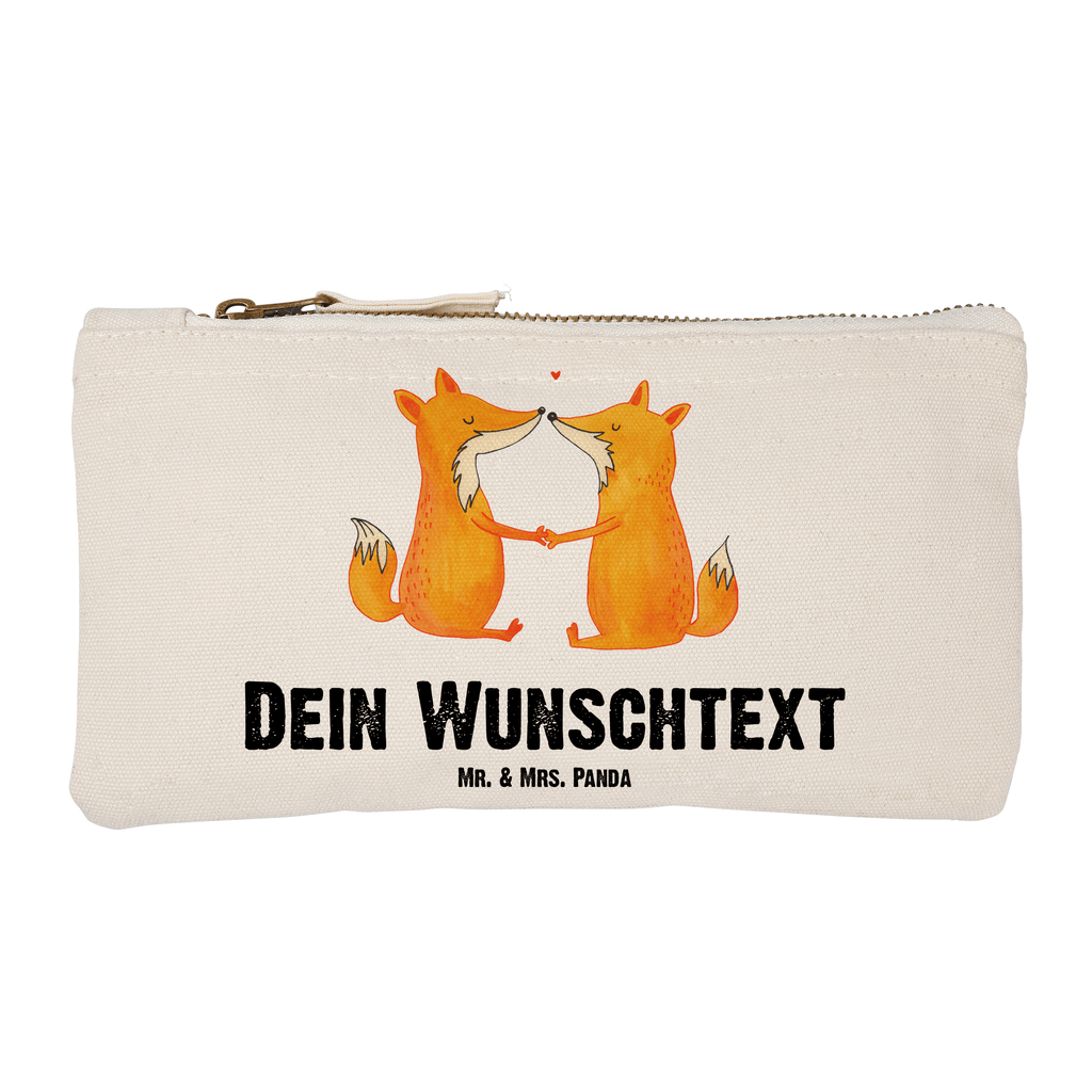 Personalisierte Schminktasche Füchse Liebe Personalisierte Schminktasche, Personalisierte Kosmetiktasche, Personalisierter Kosmetikbeutel, Personalisiertes Stiftemäppchen, Personalisiertes Etui, Personalisierte Federmappe, Personalisierte Makeup Bag, Personalisiertes Schminketui, Personalisiertes Kosmetiketui, Personalisiertes Schlamperetui, Schminktasche mit Namen, Kosmetiktasche mit Namen, Kosmetikbeutel mit Namen, Stiftemäppchen mit Namen, Etui mit Namen, Federmappe mit Namen, Makeup Bg  mit Namen, Schminketui mit Namen, Kosmetiketui mit Namen, Schlamperetui mit Namen, Schminktasche personalisieren, Schminktasche bedrucken, Schminktasche selbst gestalten, Fuchs, Füchse, Fox, Liebe, Liebespaar, Paar, Partner, Freundin, Freund, Ehe, Verlobte, Ehemann, Ehefrau, Liebesbeweis