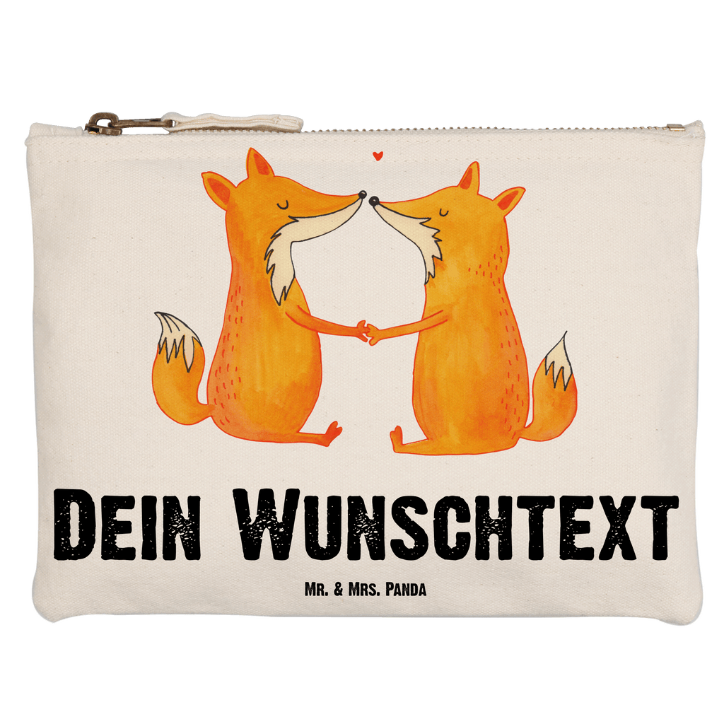 Personalisierte Schminktasche Füchse Liebe Personalisierte Schminktasche, Personalisierte Kosmetiktasche, Personalisierter Kosmetikbeutel, Personalisiertes Stiftemäppchen, Personalisiertes Etui, Personalisierte Federmappe, Personalisierte Makeup Bag, Personalisiertes Schminketui, Personalisiertes Kosmetiketui, Personalisiertes Schlamperetui, Schminktasche mit Namen, Kosmetiktasche mit Namen, Kosmetikbeutel mit Namen, Stiftemäppchen mit Namen, Etui mit Namen, Federmappe mit Namen, Makeup Bg  mit Namen, Schminketui mit Namen, Kosmetiketui mit Namen, Schlamperetui mit Namen, Schminktasche personalisieren, Schminktasche bedrucken, Schminktasche selbst gestalten, Fuchs, Füchse, Fox, Liebe, Liebespaar, Paar, Partner, Freundin, Freund, Ehe, Verlobte, Ehemann, Ehefrau, Liebesbeweis