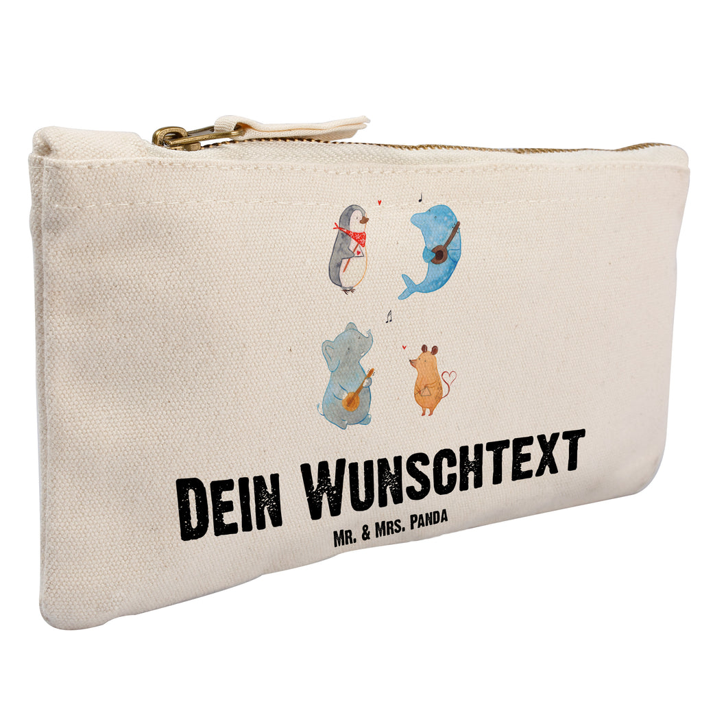 Personalisierte Schminktasche Big Band Personalisierte Schminktasche, Personalisierte Kosmetiktasche, Personalisierter Kosmetikbeutel, Personalisiertes Stiftemäppchen, Personalisiertes Etui, Personalisierte Federmappe, Personalisierte Makeup Bag, Personalisiertes Schminketui, Personalisiertes Kosmetiketui, Personalisiertes Schlamperetui, Schminktasche mit Namen, Kosmetiktasche mit Namen, Kosmetikbeutel mit Namen, Stiftemäppchen mit Namen, Etui mit Namen, Federmappe mit Namen, Makeup Bg  mit Namen, Schminketui mit Namen, Kosmetiketui mit Namen, Schlamperetui mit Namen, Schminktasche personalisieren, Schminktasche bedrucken, Schminktasche selbst gestalten, Tiermotive, Gute Laune, lustige Sprüche, Tiere, Hund, Pinguin, Maus, Elefant, Delfin, Gitarre, Band, Triangel, Musikanten, Musik