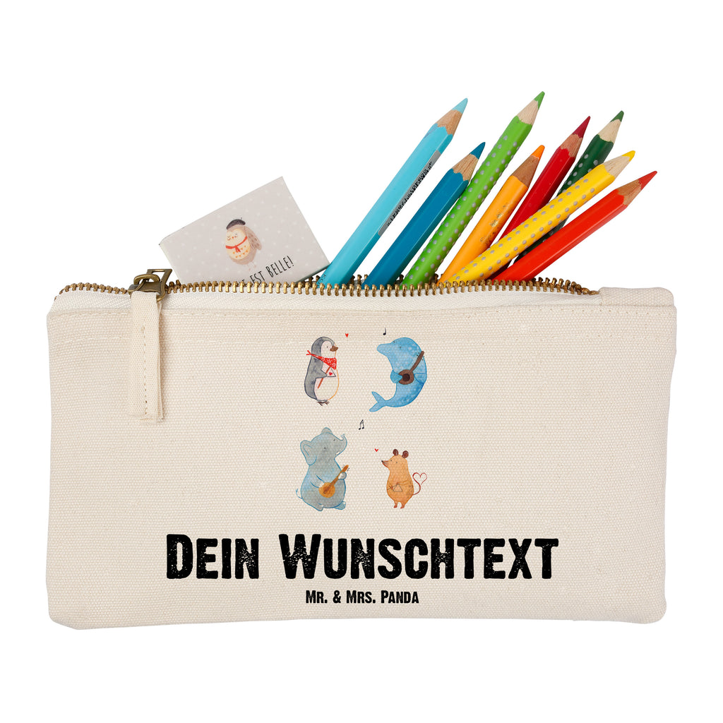 Personalisierte Schminktasche Big Band Personalisierte Schminktasche, Personalisierte Kosmetiktasche, Personalisierter Kosmetikbeutel, Personalisiertes Stiftemäppchen, Personalisiertes Etui, Personalisierte Federmappe, Personalisierte Makeup Bag, Personalisiertes Schminketui, Personalisiertes Kosmetiketui, Personalisiertes Schlamperetui, Schminktasche mit Namen, Kosmetiktasche mit Namen, Kosmetikbeutel mit Namen, Stiftemäppchen mit Namen, Etui mit Namen, Federmappe mit Namen, Makeup Bg  mit Namen, Schminketui mit Namen, Kosmetiketui mit Namen, Schlamperetui mit Namen, Schminktasche personalisieren, Schminktasche bedrucken, Schminktasche selbst gestalten, Tiermotive, Gute Laune, lustige Sprüche, Tiere, Hund, Pinguin, Maus, Elefant, Delfin, Gitarre, Band, Triangel, Musikanten, Musik