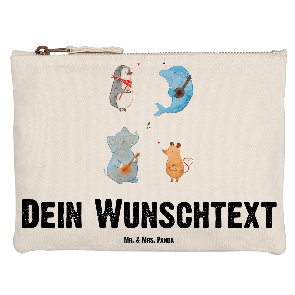 Personalisierte Schminktasche Big Band Personalisierte Schminktasche, Personalisierte Kosmetiktasche, Personalisierter Kosmetikbeutel, Personalisiertes Stiftemäppchen, Personalisiertes Etui, Personalisierte Federmappe, Personalisierte Makeup Bag, Personalisiertes Schminketui, Personalisiertes Kosmetiketui, Personalisiertes Schlamperetui, Schminktasche mit Namen, Kosmetiktasche mit Namen, Kosmetikbeutel mit Namen, Stiftemäppchen mit Namen, Etui mit Namen, Federmappe mit Namen, Makeup Bg  mit Namen, Schminketui mit Namen, Kosmetiketui mit Namen, Schlamperetui mit Namen, Schminktasche personalisieren, Schminktasche bedrucken, Schminktasche selbst gestalten, Tiermotive, Gute Laune, lustige Sprüche, Tiere, Hund, Pinguin, Maus, Elefant, Delfin, Gitarre, Band, Triangel, Musikanten, Musik