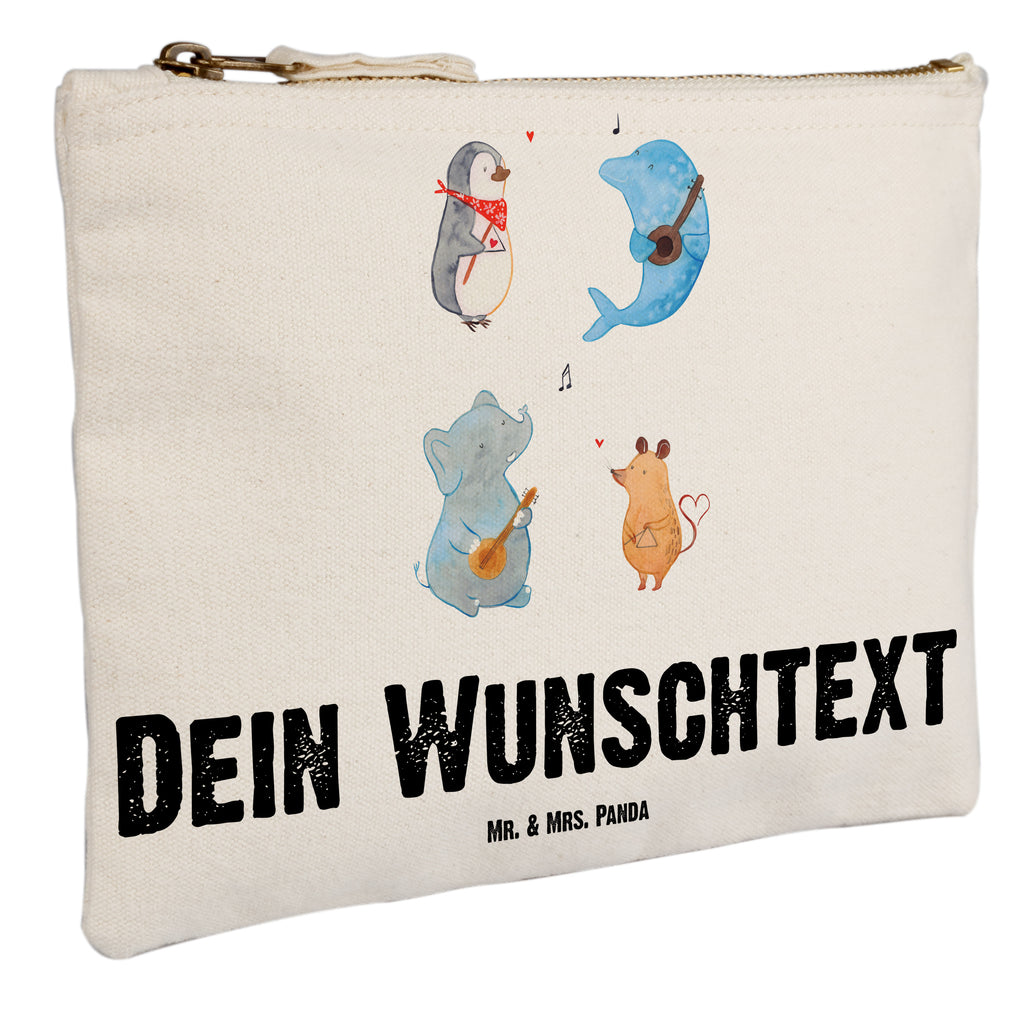 Personalisierte Schminktasche Big Band Personalisierte Schminktasche, Personalisierte Kosmetiktasche, Personalisierter Kosmetikbeutel, Personalisiertes Stiftemäppchen, Personalisiertes Etui, Personalisierte Federmappe, Personalisierte Makeup Bag, Personalisiertes Schminketui, Personalisiertes Kosmetiketui, Personalisiertes Schlamperetui, Schminktasche mit Namen, Kosmetiktasche mit Namen, Kosmetikbeutel mit Namen, Stiftemäppchen mit Namen, Etui mit Namen, Federmappe mit Namen, Makeup Bg  mit Namen, Schminketui mit Namen, Kosmetiketui mit Namen, Schlamperetui mit Namen, Schminktasche personalisieren, Schminktasche bedrucken, Schminktasche selbst gestalten, Tiermotive, Gute Laune, lustige Sprüche, Tiere, Hund, Pinguin, Maus, Elefant, Delfin, Gitarre, Band, Triangel, Musikanten, Musik