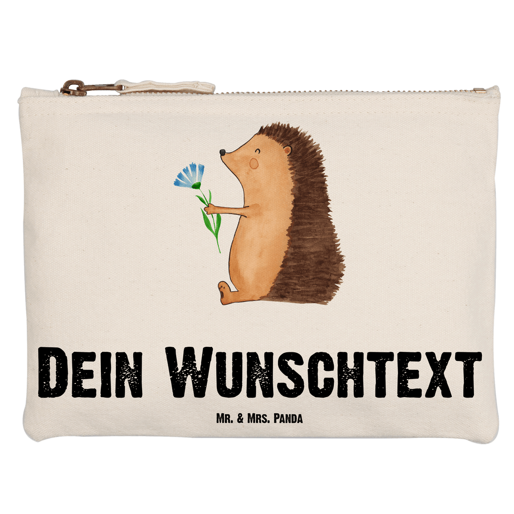Personalisierte Schminktasche Igel mit Blume Personalisierte Schminktasche, Personalisierte Kosmetiktasche, Personalisierter Kosmetikbeutel, Personalisiertes Stiftemäppchen, Personalisiertes Etui, Personalisierte Federmappe, Personalisierte Makeup Bag, Personalisiertes Schminketui, Personalisiertes Kosmetiketui, Personalisiertes Schlamperetui, Schminktasche mit Namen, Kosmetiktasche mit Namen, Kosmetikbeutel mit Namen, Stiftemäppchen mit Namen, Etui mit Namen, Federmappe mit Namen, Makeup Bg  mit Namen, Schminketui mit Namen, Kosmetiketui mit Namen, Schlamperetui mit Namen, Schminktasche personalisieren, Schminktasche bedrucken, Schminktasche selbst gestalten, Tiermotive, Gute Laune, lustige Sprüche, Tiere, Igel, Gute Besserung, Genesungswünsche, Krankheit, Krankenhaus, krank, Besuch