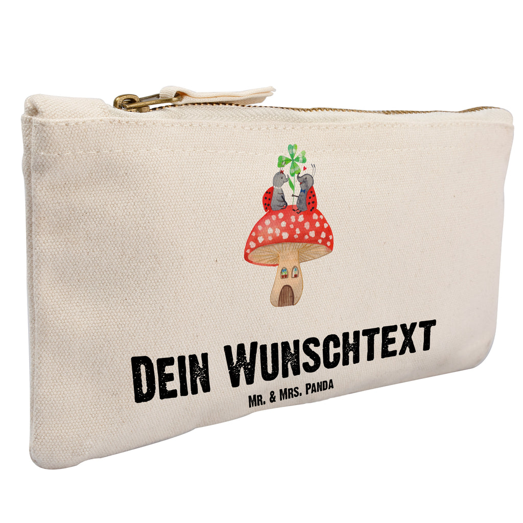 Personalisierte Schminktasche Marienkäfer Paar Fliegenpilz Personalisierte Schminktasche, Personalisierte Kosmetiktasche, Personalisierter Kosmetikbeutel, Personalisiertes Stiftemäppchen, Personalisiertes Etui, Personalisierte Federmappe, Personalisierte Makeup Bag, Personalisiertes Schminketui, Personalisiertes Kosmetiketui, Personalisiertes Schlamperetui, Schminktasche mit Namen, Kosmetiktasche mit Namen, Kosmetikbeutel mit Namen, Stiftemäppchen mit Namen, Etui mit Namen, Federmappe mit Namen, Makeup Bg  mit Namen, Schminketui mit Namen, Kosmetiketui mit Namen, Schlamperetui mit Namen, Schminktasche personalisieren, Schminktasche bedrucken, Schminktasche selbst gestalten, Tiermotive, Gute Laune, lustige Sprüche, Tiere, Haus, Wohnung, zuhause, Fliegenpilz, Marienkäfer, Fleigenpilzhaus