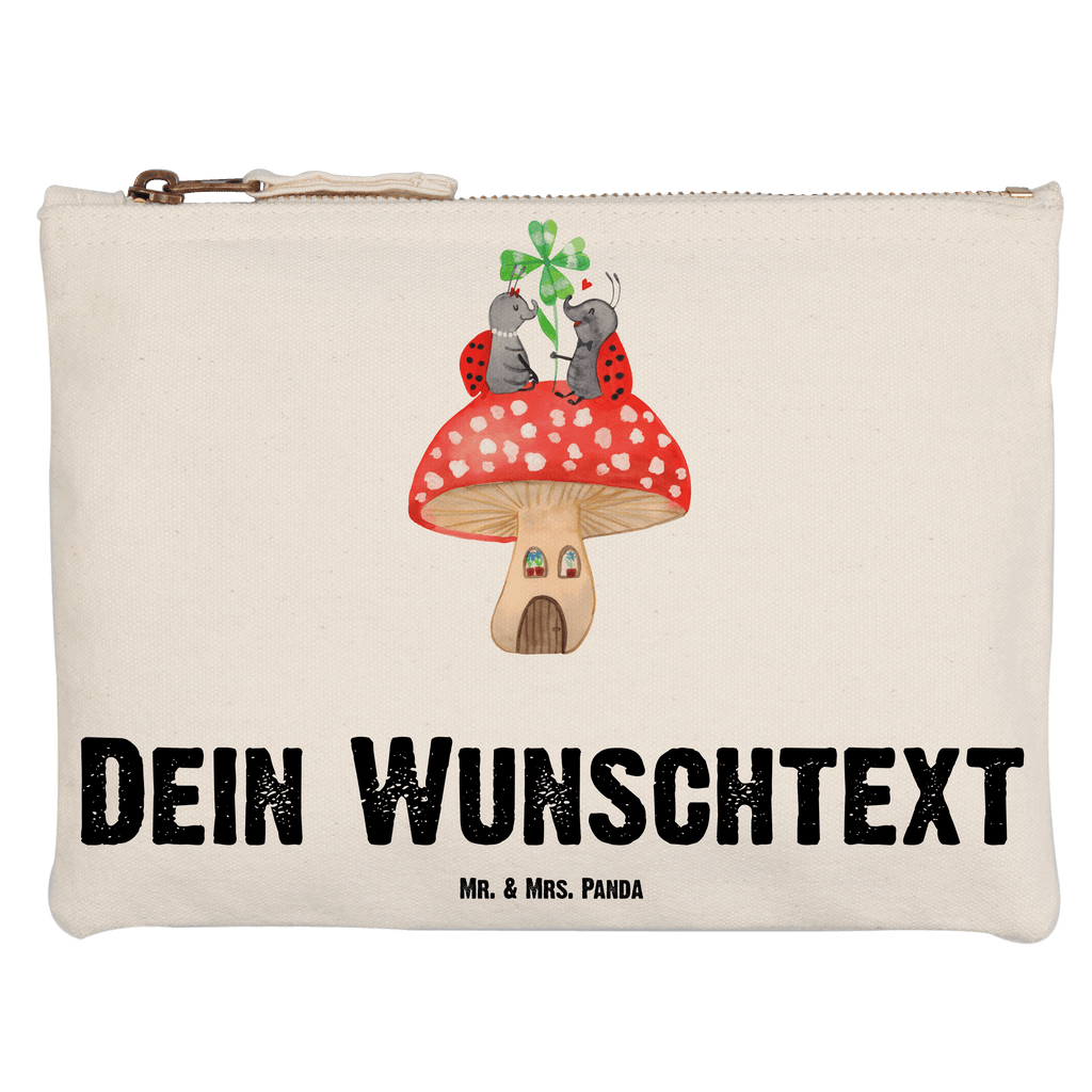 Personalisierte Schminktasche Marienkäfer Paar Fliegenpilz Personalisierte Schminktasche, Personalisierte Kosmetiktasche, Personalisierter Kosmetikbeutel, Personalisiertes Stiftemäppchen, Personalisiertes Etui, Personalisierte Federmappe, Personalisierte Makeup Bag, Personalisiertes Schminketui, Personalisiertes Kosmetiketui, Personalisiertes Schlamperetui, Schminktasche mit Namen, Kosmetiktasche mit Namen, Kosmetikbeutel mit Namen, Stiftemäppchen mit Namen, Etui mit Namen, Federmappe mit Namen, Makeup Bg  mit Namen, Schminketui mit Namen, Kosmetiketui mit Namen, Schlamperetui mit Namen, Schminktasche personalisieren, Schminktasche bedrucken, Schminktasche selbst gestalten, Tiermotive, Gute Laune, lustige Sprüche, Tiere, Haus, Wohnung, zuhause, Fliegenpilz, Marienkäfer, Fleigenpilzhaus