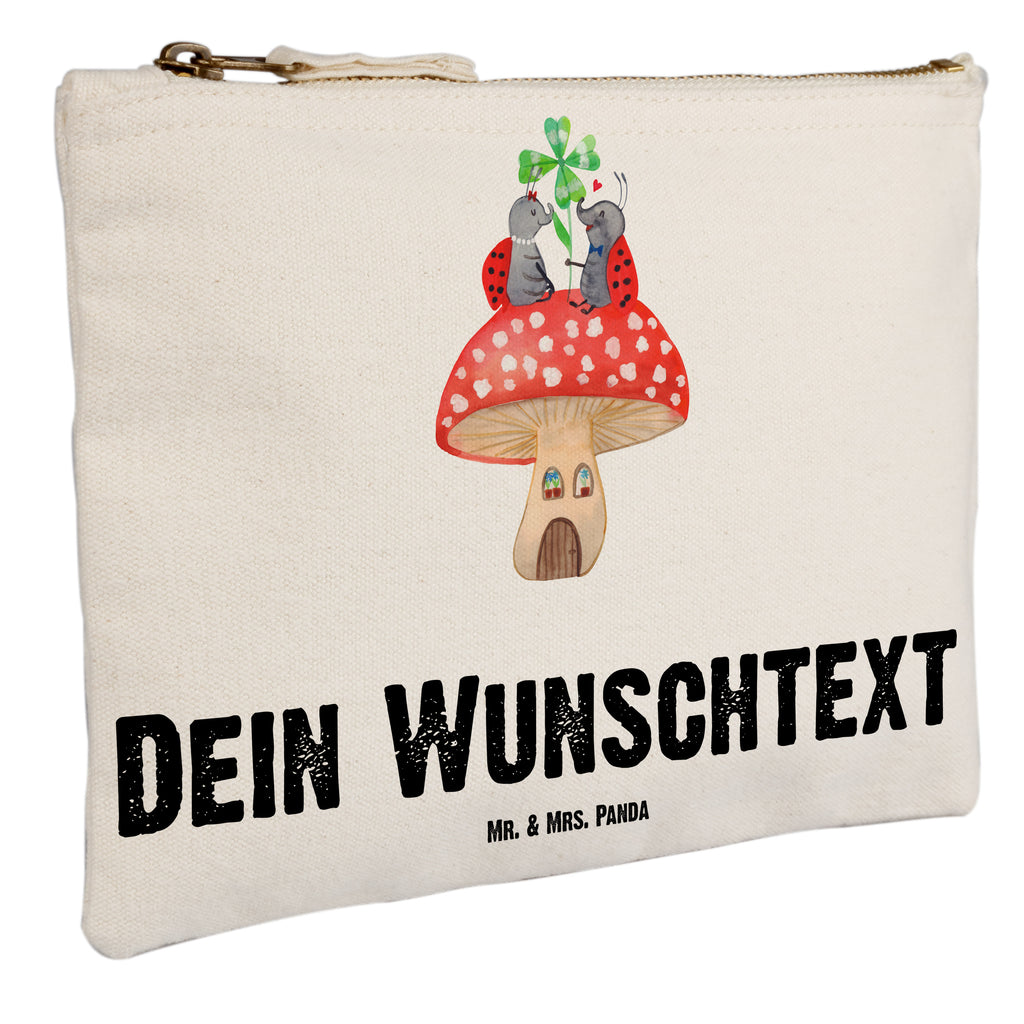 Personalisierte Schminktasche Marienkäfer Paar Fliegenpilz Personalisierte Schminktasche, Personalisierte Kosmetiktasche, Personalisierter Kosmetikbeutel, Personalisiertes Stiftemäppchen, Personalisiertes Etui, Personalisierte Federmappe, Personalisierte Makeup Bag, Personalisiertes Schminketui, Personalisiertes Kosmetiketui, Personalisiertes Schlamperetui, Schminktasche mit Namen, Kosmetiktasche mit Namen, Kosmetikbeutel mit Namen, Stiftemäppchen mit Namen, Etui mit Namen, Federmappe mit Namen, Makeup Bg  mit Namen, Schminketui mit Namen, Kosmetiketui mit Namen, Schlamperetui mit Namen, Schminktasche personalisieren, Schminktasche bedrucken, Schminktasche selbst gestalten, Tiermotive, Gute Laune, lustige Sprüche, Tiere, Haus, Wohnung, zuhause, Fliegenpilz, Marienkäfer, Fleigenpilzhaus