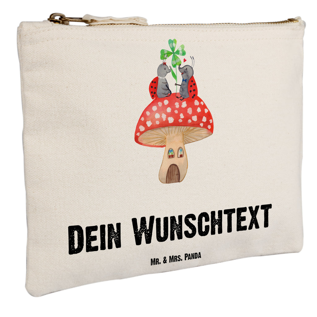 Personalisierte Schminktasche Marienkäfer Paar Fliegenpilz Personalisierte Schminktasche, Personalisierte Kosmetiktasche, Personalisierter Kosmetikbeutel, Personalisiertes Stiftemäppchen, Personalisiertes Etui, Personalisierte Federmappe, Personalisierte Makeup Bag, Personalisiertes Schminketui, Personalisiertes Kosmetiketui, Personalisiertes Schlamperetui, Schminktasche mit Namen, Kosmetiktasche mit Namen, Kosmetikbeutel mit Namen, Stiftemäppchen mit Namen, Etui mit Namen, Federmappe mit Namen, Makeup Bg  mit Namen, Schminketui mit Namen, Kosmetiketui mit Namen, Schlamperetui mit Namen, Schminktasche personalisieren, Schminktasche bedrucken, Schminktasche selbst gestalten, Tiermotive, Gute Laune, lustige Sprüche, Tiere, Haus, Wohnung, zuhause, Fliegenpilz, Marienkäfer, Fleigenpilzhaus