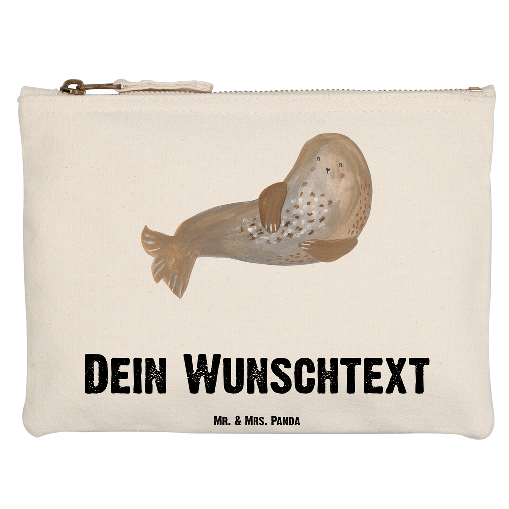 Personalisierte Schminktasche Robbe lachend Personalisierte Schminktasche, Personalisierte Kosmetiktasche, Personalisierter Kosmetikbeutel, Personalisiertes Stiftemäppchen, Personalisiertes Etui, Personalisierte Federmappe, Personalisierte Makeup Bag, Personalisiertes Schminketui, Personalisiertes Kosmetiketui, Personalisiertes Schlamperetui, Schminktasche mit Namen, Kosmetiktasche mit Namen, Kosmetikbeutel mit Namen, Stiftemäppchen mit Namen, Etui mit Namen, Federmappe mit Namen, Makeup Bg  mit Namen, Schminketui mit Namen, Kosmetiketui mit Namen, Schlamperetui mit Namen, Schminktasche personalisieren, Schminktasche bedrucken, Schminktasche selbst gestalten, süße Tiermotive, gute Laune, lustige Sprüche, Tiere, Robbe, Robben, Seehund, Strand, Meerestier, Ostsee, Nordsee