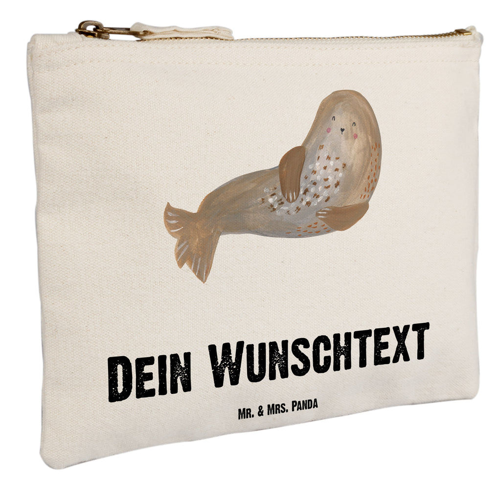 Personalisierte Schminktasche Robbe lachend Personalisierte Schminktasche, Personalisierte Kosmetiktasche, Personalisierter Kosmetikbeutel, Personalisiertes Stiftemäppchen, Personalisiertes Etui, Personalisierte Federmappe, Personalisierte Makeup Bag, Personalisiertes Schminketui, Personalisiertes Kosmetiketui, Personalisiertes Schlamperetui, Schminktasche mit Namen, Kosmetiktasche mit Namen, Kosmetikbeutel mit Namen, Stiftemäppchen mit Namen, Etui mit Namen, Federmappe mit Namen, Makeup Bg  mit Namen, Schminketui mit Namen, Kosmetiketui mit Namen, Schlamperetui mit Namen, Schminktasche personalisieren, Schminktasche bedrucken, Schminktasche selbst gestalten, süße Tiermotive, gute Laune, lustige Sprüche, Tiere, Robbe, Robben, Seehund, Strand, Meerestier, Ostsee, Nordsee