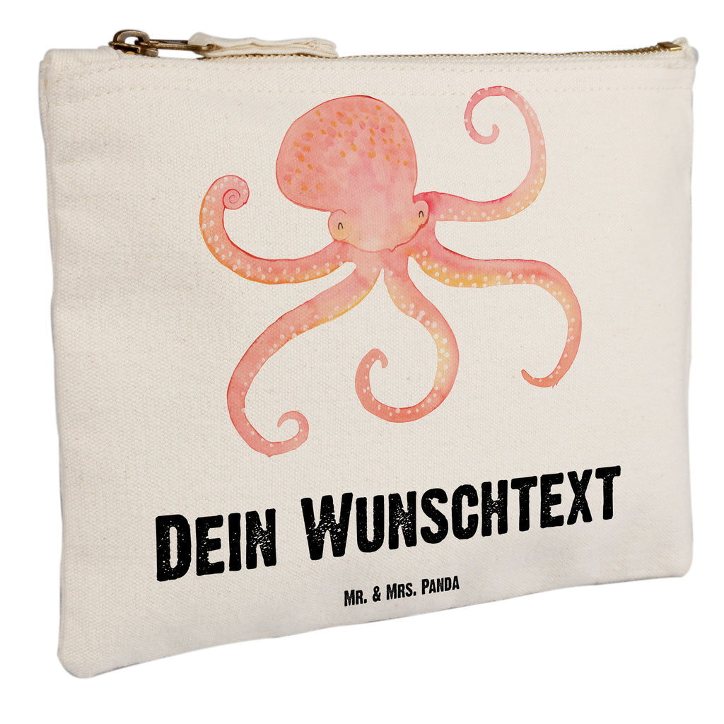 Personalisierte Schminktasche Tintenfisch Personalisierte Schminktasche, Personalisierte Kosmetiktasche, Personalisierter Kosmetikbeutel, Personalisiertes Stiftemäppchen, Personalisiertes Etui, Personalisierte Federmappe, Personalisierte Makeup Bag, Personalisiertes Schminketui, Personalisiertes Kosmetiketui, Personalisiertes Schlamperetui, Schminktasche mit Namen, Kosmetiktasche mit Namen, Kosmetikbeutel mit Namen, Stiftemäppchen mit Namen, Etui mit Namen, Federmappe mit Namen, Makeup Bg  mit Namen, Schminketui mit Namen, Kosmetiketui mit Namen, Schlamperetui mit Namen, Schminktasche personalisieren, Schminktasche bedrucken, Schminktasche selbst gestalten, süße Tiermotive, gute Laune, lustige Sprüche, Tiere, Meer, Meerestier, Krake, Tintenfisch, Arme, Wasser, Ozean