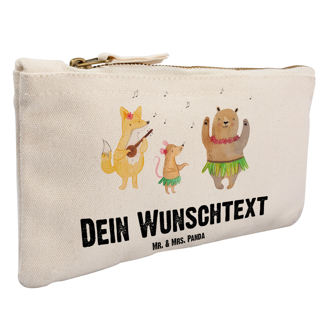 Personalisierte Schminktasche Waldtiere Aloha Personalisierte Schminktasche, Personalisierte Kosmetiktasche, Personalisierter Kosmetikbeutel, Personalisiertes Stiftemäppchen, Personalisiertes Etui, Personalisierte Federmappe, Personalisierte Makeup Bag, Personalisiertes Schminketui, Personalisiertes Kosmetiketui, Personalisiertes Schlamperetui, Schminktasche mit Namen, Kosmetiktasche mit Namen, Kosmetikbeutel mit Namen, Stiftemäppchen mit Namen, Etui mit Namen, Federmappe mit Namen, Makeup Bg  mit Namen, Schminketui mit Namen, Kosmetiketui mit Namen, Schlamperetui mit Namen, Schminktasche personalisieren, Schminktasche bedrucken, Schminktasche selbst gestalten, süße Tiermotive, gute Laune, lustige Sprüche, Tiere, Wald, Waldtiere, Musik, Aloha, Bär, Hase, Igel, Tanzen, Leben, Lachen