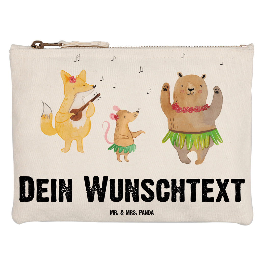 Personalisierte Schminktasche Waldtiere Aloha Personalisierte Schminktasche, Personalisierte Kosmetiktasche, Personalisierter Kosmetikbeutel, Personalisiertes Stiftemäppchen, Personalisiertes Etui, Personalisierte Federmappe, Personalisierte Makeup Bag, Personalisiertes Schminketui, Personalisiertes Kosmetiketui, Personalisiertes Schlamperetui, Schminktasche mit Namen, Kosmetiktasche mit Namen, Kosmetikbeutel mit Namen, Stiftemäppchen mit Namen, Etui mit Namen, Federmappe mit Namen, Makeup Bg  mit Namen, Schminketui mit Namen, Kosmetiketui mit Namen, Schlamperetui mit Namen, Schminktasche personalisieren, Schminktasche bedrucken, Schminktasche selbst gestalten, süße Tiermotive, gute Laune, lustige Sprüche, Tiere, Wald, Waldtiere, Musik, Aloha, Bär, Hase, Igel, Tanzen, Leben, Lachen