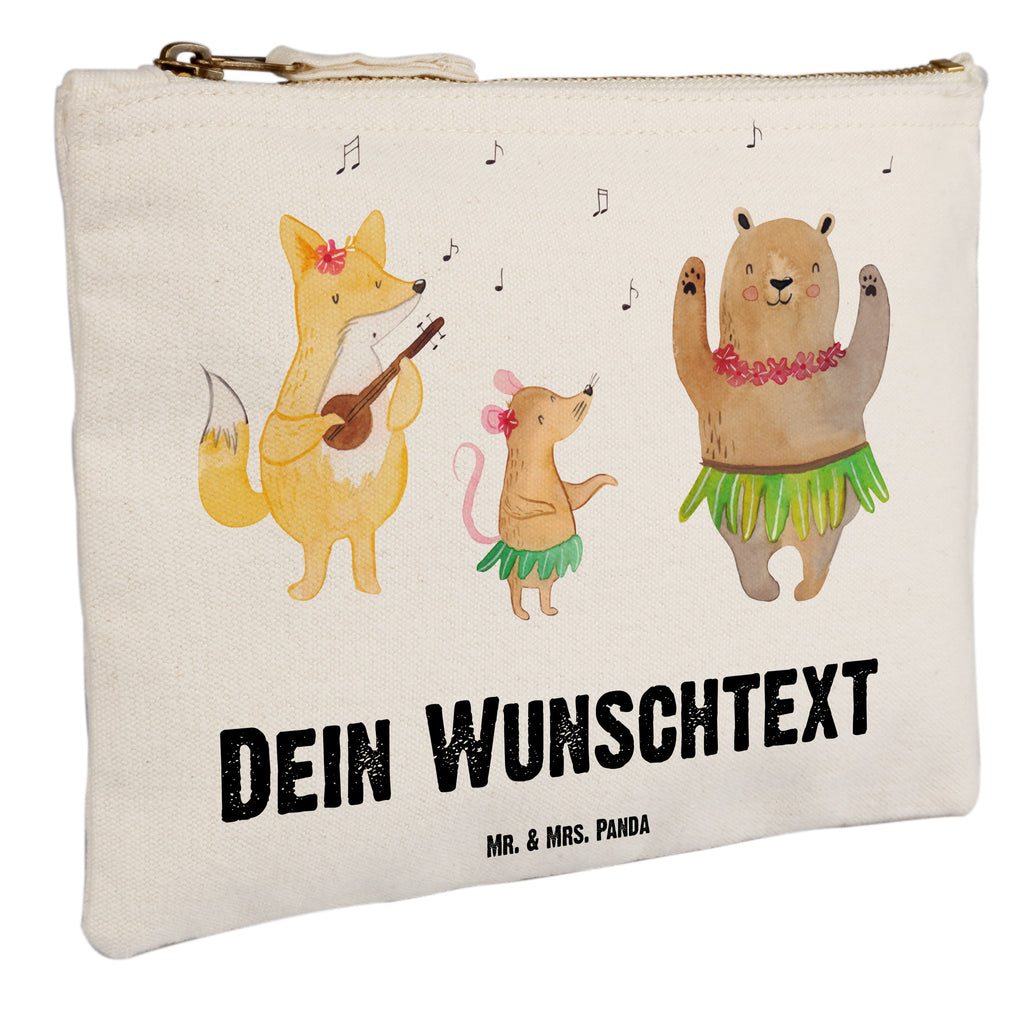 Personalisierte Schminktasche Waldtiere Aloha Personalisierte Schminktasche, Personalisierte Kosmetiktasche, Personalisierter Kosmetikbeutel, Personalisiertes Stiftemäppchen, Personalisiertes Etui, Personalisierte Federmappe, Personalisierte Makeup Bag, Personalisiertes Schminketui, Personalisiertes Kosmetiketui, Personalisiertes Schlamperetui, Schminktasche mit Namen, Kosmetiktasche mit Namen, Kosmetikbeutel mit Namen, Stiftemäppchen mit Namen, Etui mit Namen, Federmappe mit Namen, Makeup Bg  mit Namen, Schminketui mit Namen, Kosmetiketui mit Namen, Schlamperetui mit Namen, Schminktasche personalisieren, Schminktasche bedrucken, Schminktasche selbst gestalten, süße Tiermotive, gute Laune, lustige Sprüche, Tiere, Wald, Waldtiere, Musik, Aloha, Bär, Hase, Igel, Tanzen, Leben, Lachen