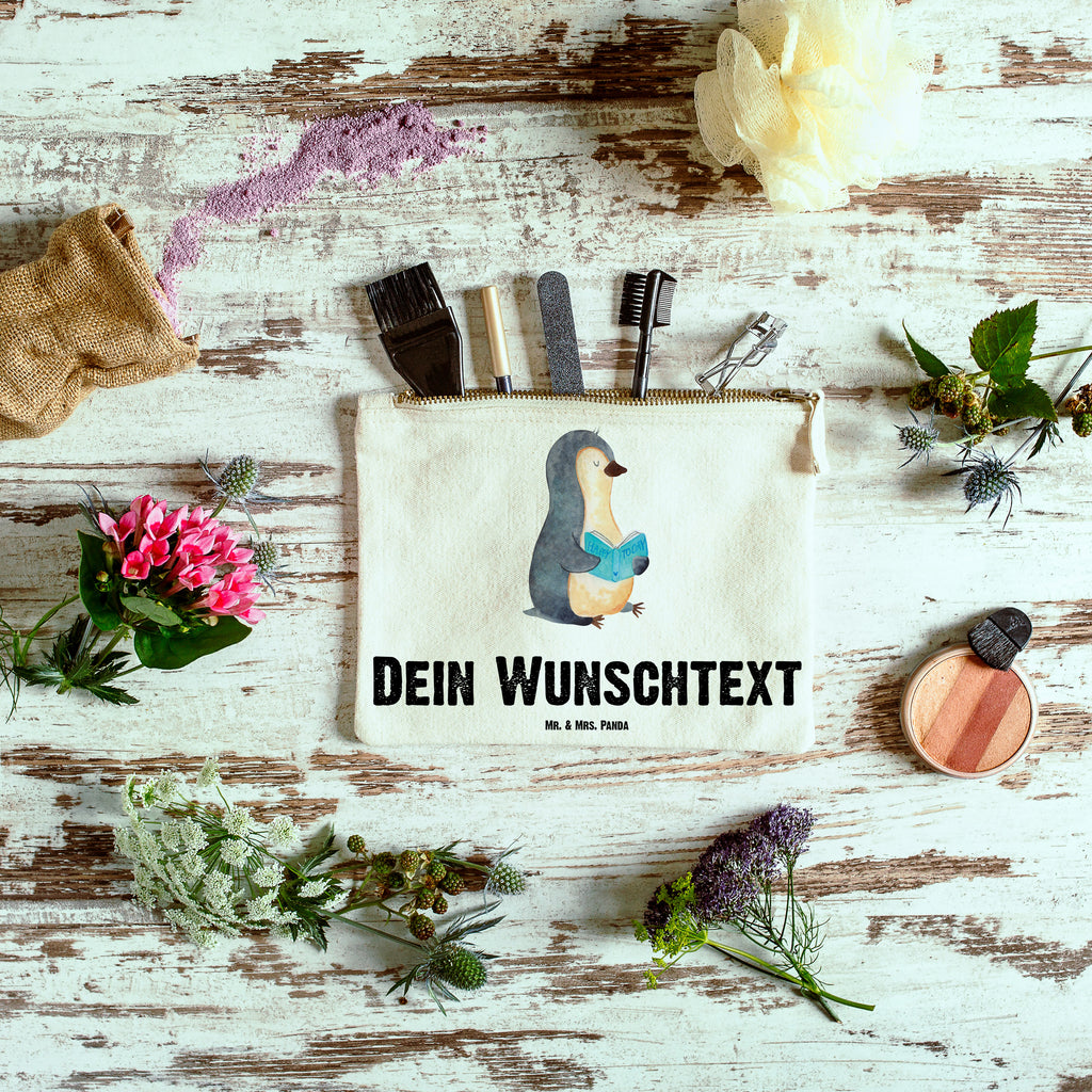 Personalisierte Schminktasche Pinguin Buch Personalisierte Schminktasche, Personalisierte Kosmetiktasche, Personalisierter Kosmetikbeutel, Personalisiertes Stiftemäppchen, Personalisiertes Etui, Personalisierte Federmappe, Personalisierte Makeup Bag, Personalisiertes Schminketui, Personalisiertes Kosmetiketui, Personalisiertes Schlamperetui, Schminktasche mit Namen, Kosmetiktasche mit Namen, Kosmetikbeutel mit Namen, Stiftemäppchen mit Namen, Etui mit Namen, Federmappe mit Namen, Makeup Bg  mit Namen, Schminketui mit Namen, Kosmetiketui mit Namen, Schlamperetui mit Namen, Schminktasche personalisieren, Schminktasche bedrucken, Schminktasche selbst gestalten, Pinguin, Pinguine, Buch, Lesen, Bücherwurm, Nichtstun, Faulenzen, Ferien, Urlaub, Freizeit