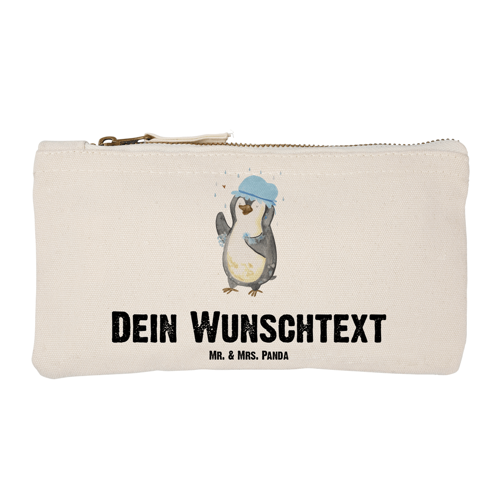 Personalisierte Schminktasche Pinguin duscht Personalisierte Schminktasche, Personalisierte Kosmetiktasche, Personalisierter Kosmetikbeutel, Personalisiertes Stiftemäppchen, Personalisiertes Etui, Personalisierte Federmappe, Personalisierte Makeup Bag, Personalisiertes Schminketui, Personalisiertes Kosmetiketui, Personalisiertes Schlamperetui, Schminktasche mit Namen, Kosmetiktasche mit Namen, Kosmetikbeutel mit Namen, Stiftemäppchen mit Namen, Etui mit Namen, Federmappe mit Namen, Makeup Bg  mit Namen, Schminketui mit Namen, Kosmetiketui mit Namen, Schlamperetui mit Namen, Schminktasche personalisieren, Schminktasche bedrucken, Schminktasche selbst gestalten, Pinguin, Pinguine, Dusche, duschen, Lebensmotto, Motivation, Neustart, Neuanfang, glücklich sein