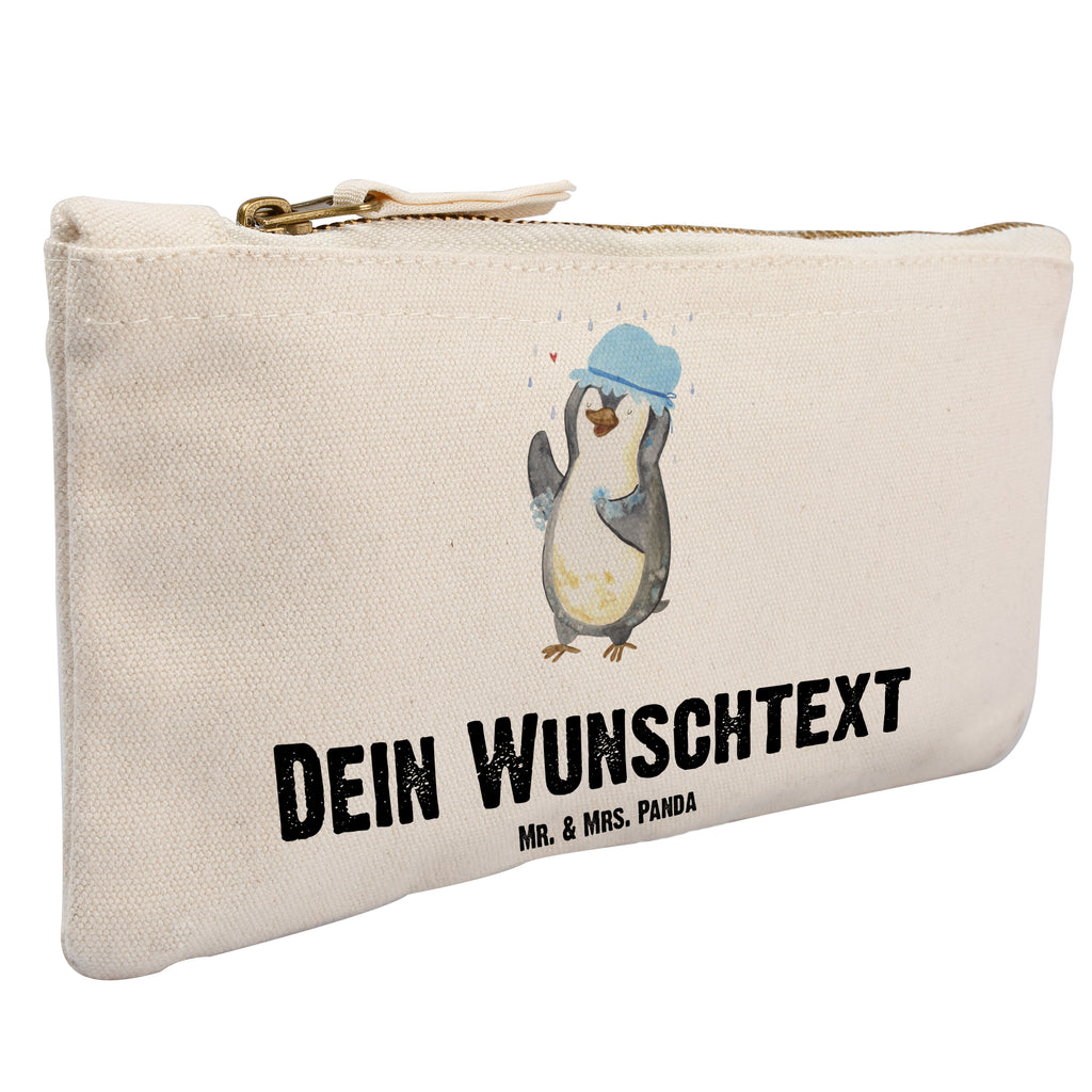 Personalisierte Schminktasche Pinguin duscht Personalisierte Schminktasche, Personalisierte Kosmetiktasche, Personalisierter Kosmetikbeutel, Personalisiertes Stiftemäppchen, Personalisiertes Etui, Personalisierte Federmappe, Personalisierte Makeup Bag, Personalisiertes Schminketui, Personalisiertes Kosmetiketui, Personalisiertes Schlamperetui, Schminktasche mit Namen, Kosmetiktasche mit Namen, Kosmetikbeutel mit Namen, Stiftemäppchen mit Namen, Etui mit Namen, Federmappe mit Namen, Makeup Bg  mit Namen, Schminketui mit Namen, Kosmetiketui mit Namen, Schlamperetui mit Namen, Schminktasche personalisieren, Schminktasche bedrucken, Schminktasche selbst gestalten, Pinguin, Pinguine, Dusche, duschen, Lebensmotto, Motivation, Neustart, Neuanfang, glücklich sein