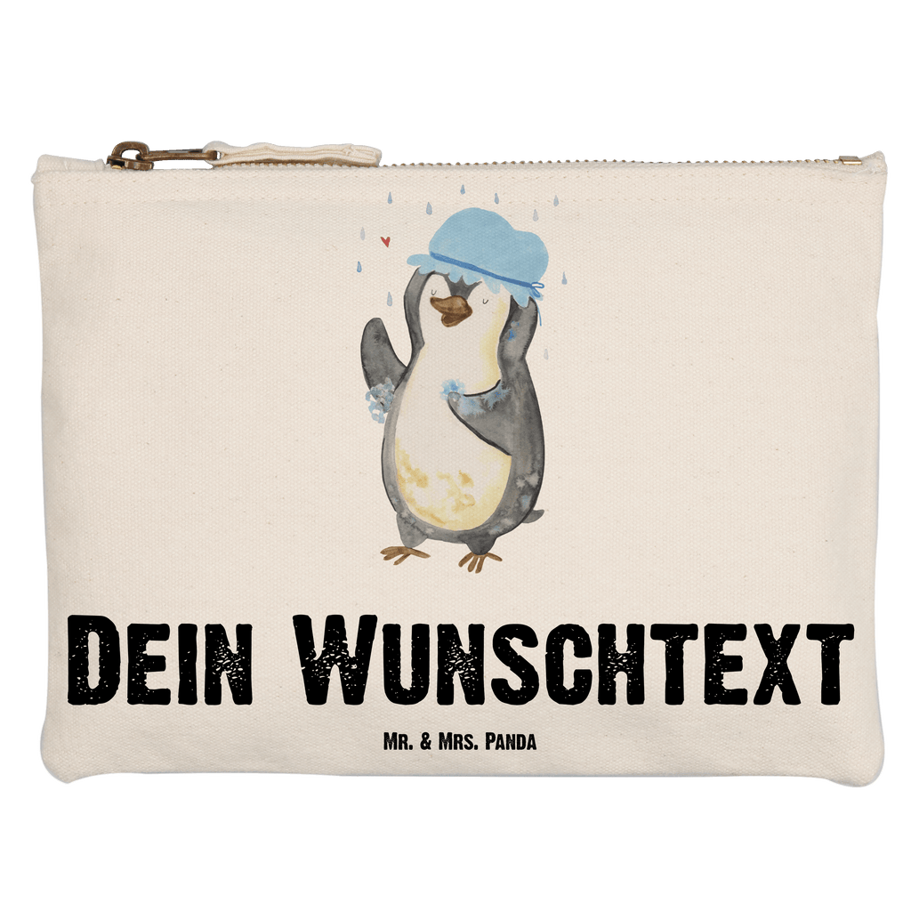 Personalisierte Schminktasche Pinguin duscht Personalisierte Schminktasche, Personalisierte Kosmetiktasche, Personalisierter Kosmetikbeutel, Personalisiertes Stiftemäppchen, Personalisiertes Etui, Personalisierte Federmappe, Personalisierte Makeup Bag, Personalisiertes Schminketui, Personalisiertes Kosmetiketui, Personalisiertes Schlamperetui, Schminktasche mit Namen, Kosmetiktasche mit Namen, Kosmetikbeutel mit Namen, Stiftemäppchen mit Namen, Etui mit Namen, Federmappe mit Namen, Makeup Bg  mit Namen, Schminketui mit Namen, Kosmetiketui mit Namen, Schlamperetui mit Namen, Schminktasche personalisieren, Schminktasche bedrucken, Schminktasche selbst gestalten, Pinguin, Pinguine, Dusche, duschen, Lebensmotto, Motivation, Neustart, Neuanfang, glücklich sein