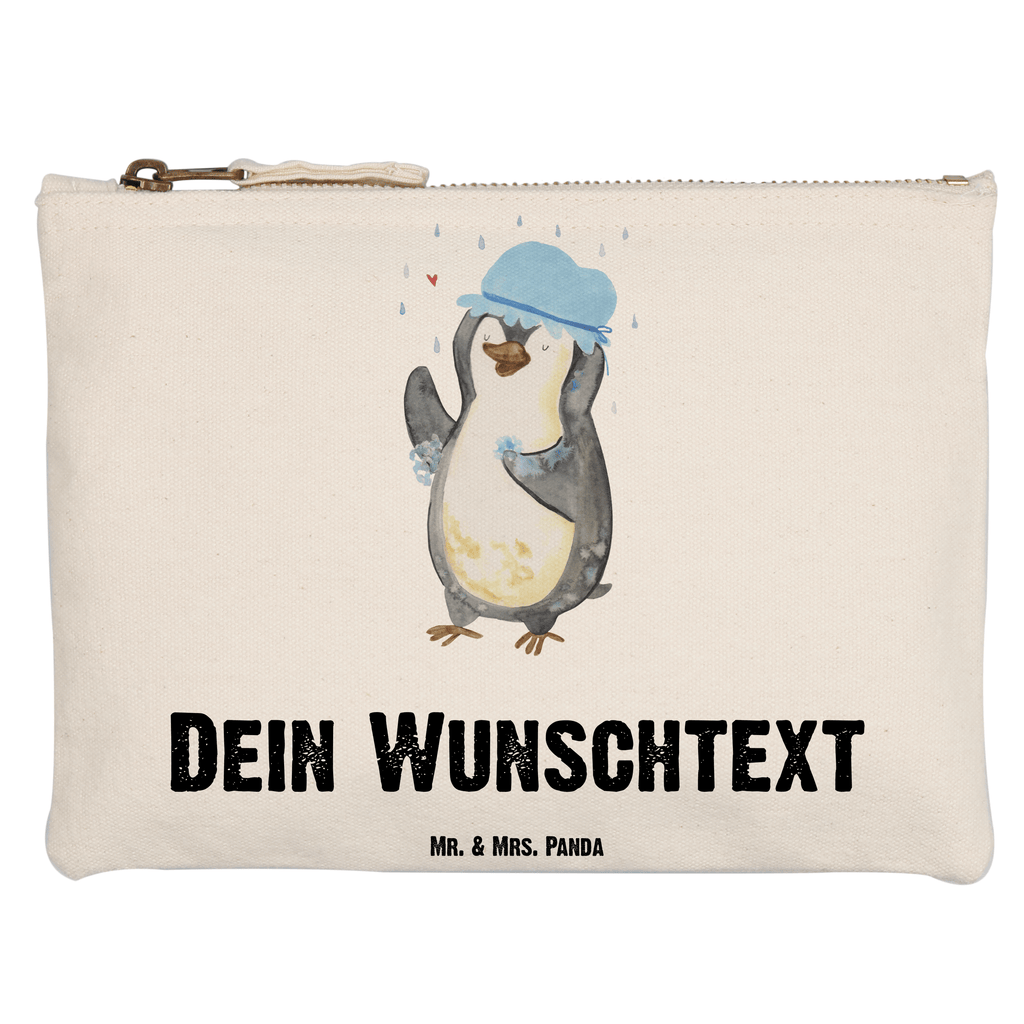 Personalisierte Schminktasche Pinguin duscht Personalisierte Schminktasche, Personalisierte Kosmetiktasche, Personalisierter Kosmetikbeutel, Personalisiertes Stiftemäppchen, Personalisiertes Etui, Personalisierte Federmappe, Personalisierte Makeup Bag, Personalisiertes Schminketui, Personalisiertes Kosmetiketui, Personalisiertes Schlamperetui, Schminktasche mit Namen, Kosmetiktasche mit Namen, Kosmetikbeutel mit Namen, Stiftemäppchen mit Namen, Etui mit Namen, Federmappe mit Namen, Makeup Bg  mit Namen, Schminketui mit Namen, Kosmetiketui mit Namen, Schlamperetui mit Namen, Schminktasche personalisieren, Schminktasche bedrucken, Schminktasche selbst gestalten, Pinguin, Pinguine, Dusche, duschen, Lebensmotto, Motivation, Neustart, Neuanfang, glücklich sein