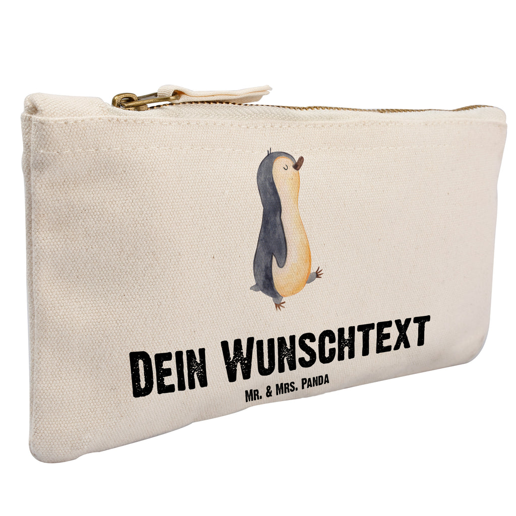 Personalisierte Schminktasche Pinguin marschierend Personalisierte Schminktasche, Personalisierte Kosmetiktasche, Personalisierter Kosmetikbeutel, Personalisiertes Stiftemäppchen, Personalisiertes Etui, Personalisierte Federmappe, Personalisierte Makeup Bag, Personalisiertes Schminketui, Personalisiertes Kosmetiketui, Personalisiertes Schlamperetui, Schminktasche mit Namen, Kosmetiktasche mit Namen, Kosmetikbeutel mit Namen, Stiftemäppchen mit Namen, Etui mit Namen, Federmappe mit Namen, Makeup Bg  mit Namen, Schminketui mit Namen, Kosmetiketui mit Namen, Schlamperetui mit Namen, Schminktasche personalisieren, Schminktasche bedrucken, Schminktasche selbst gestalten, Pinguin, Pinguine, Frühaufsteher, Langschläfer, Bruder, Schwester, Familie