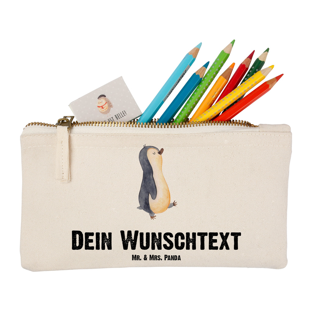 Personalisierte Schminktasche Pinguin marschierend Personalisierte Schminktasche, Personalisierte Kosmetiktasche, Personalisierter Kosmetikbeutel, Personalisiertes Stiftemäppchen, Personalisiertes Etui, Personalisierte Federmappe, Personalisierte Makeup Bag, Personalisiertes Schminketui, Personalisiertes Kosmetiketui, Personalisiertes Schlamperetui, Schminktasche mit Namen, Kosmetiktasche mit Namen, Kosmetikbeutel mit Namen, Stiftemäppchen mit Namen, Etui mit Namen, Federmappe mit Namen, Makeup Bg  mit Namen, Schminketui mit Namen, Kosmetiketui mit Namen, Schlamperetui mit Namen, Schminktasche personalisieren, Schminktasche bedrucken, Schminktasche selbst gestalten, Pinguin, Pinguine, Frühaufsteher, Langschläfer, Bruder, Schwester, Familie