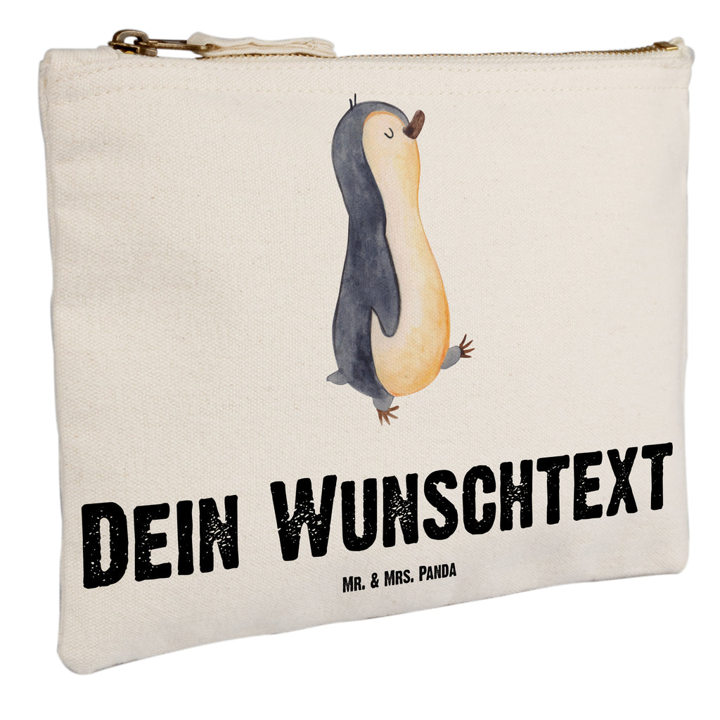 Personalisierte Schminktasche Pinguin marschierend Personalisierte Schminktasche, Personalisierte Kosmetiktasche, Personalisierter Kosmetikbeutel, Personalisiertes Stiftemäppchen, Personalisiertes Etui, Personalisierte Federmappe, Personalisierte Makeup Bag, Personalisiertes Schminketui, Personalisiertes Kosmetiketui, Personalisiertes Schlamperetui, Schminktasche mit Namen, Kosmetiktasche mit Namen, Kosmetikbeutel mit Namen, Stiftemäppchen mit Namen, Etui mit Namen, Federmappe mit Namen, Makeup Bg  mit Namen, Schminketui mit Namen, Kosmetiketui mit Namen, Schlamperetui mit Namen, Schminktasche personalisieren, Schminktasche bedrucken, Schminktasche selbst gestalten, Pinguin, Pinguine, Frühaufsteher, Langschläfer, Bruder, Schwester, Familie