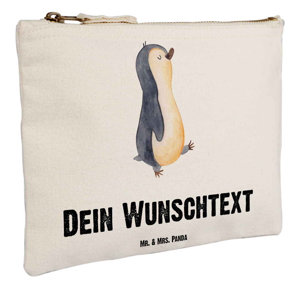 Personalisierte Schminktasche Pinguin marschierend Personalisierte Schminktasche, Personalisierte Kosmetiktasche, Personalisierter Kosmetikbeutel, Personalisiertes Stiftemäppchen, Personalisiertes Etui, Personalisierte Federmappe, Personalisierte Makeup Bag, Personalisiertes Schminketui, Personalisiertes Kosmetiketui, Personalisiertes Schlamperetui, Schminktasche mit Namen, Kosmetiktasche mit Namen, Kosmetikbeutel mit Namen, Stiftemäppchen mit Namen, Etui mit Namen, Federmappe mit Namen, Makeup Bg  mit Namen, Schminketui mit Namen, Kosmetiketui mit Namen, Schlamperetui mit Namen, Schminktasche personalisieren, Schminktasche bedrucken, Schminktasche selbst gestalten, Pinguin, Pinguine, Frühaufsteher, Langschläfer, Bruder, Schwester, Familie