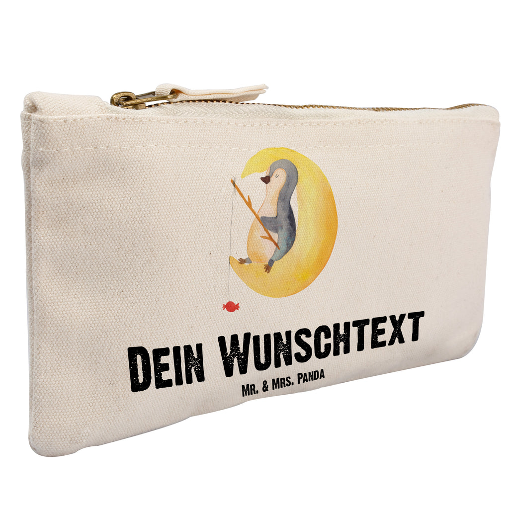Personalisierte Schminktasche Pinguin Mond Personalisierte Schminktasche, Personalisierte Kosmetiktasche, Personalisierter Kosmetikbeutel, Personalisiertes Stiftemäppchen, Personalisiertes Etui, Personalisierte Federmappe, Personalisierte Makeup Bag, Personalisiertes Schminketui, Personalisiertes Kosmetiketui, Personalisiertes Schlamperetui, Schminktasche mit Namen, Kosmetiktasche mit Namen, Kosmetikbeutel mit Namen, Stiftemäppchen mit Namen, Etui mit Namen, Federmappe mit Namen, Makeup Bg  mit Namen, Schminketui mit Namen, Kosmetiketui mit Namen, Schlamperetui mit Namen, Schminktasche personalisieren, Schminktasche bedrucken, Schminktasche selbst gestalten, Pinguin, Pinguine, Spruch, schlafen, Nachtruhe, Einschlafen, Schlafzimmer, Schlafstörungen, Gästezimmer